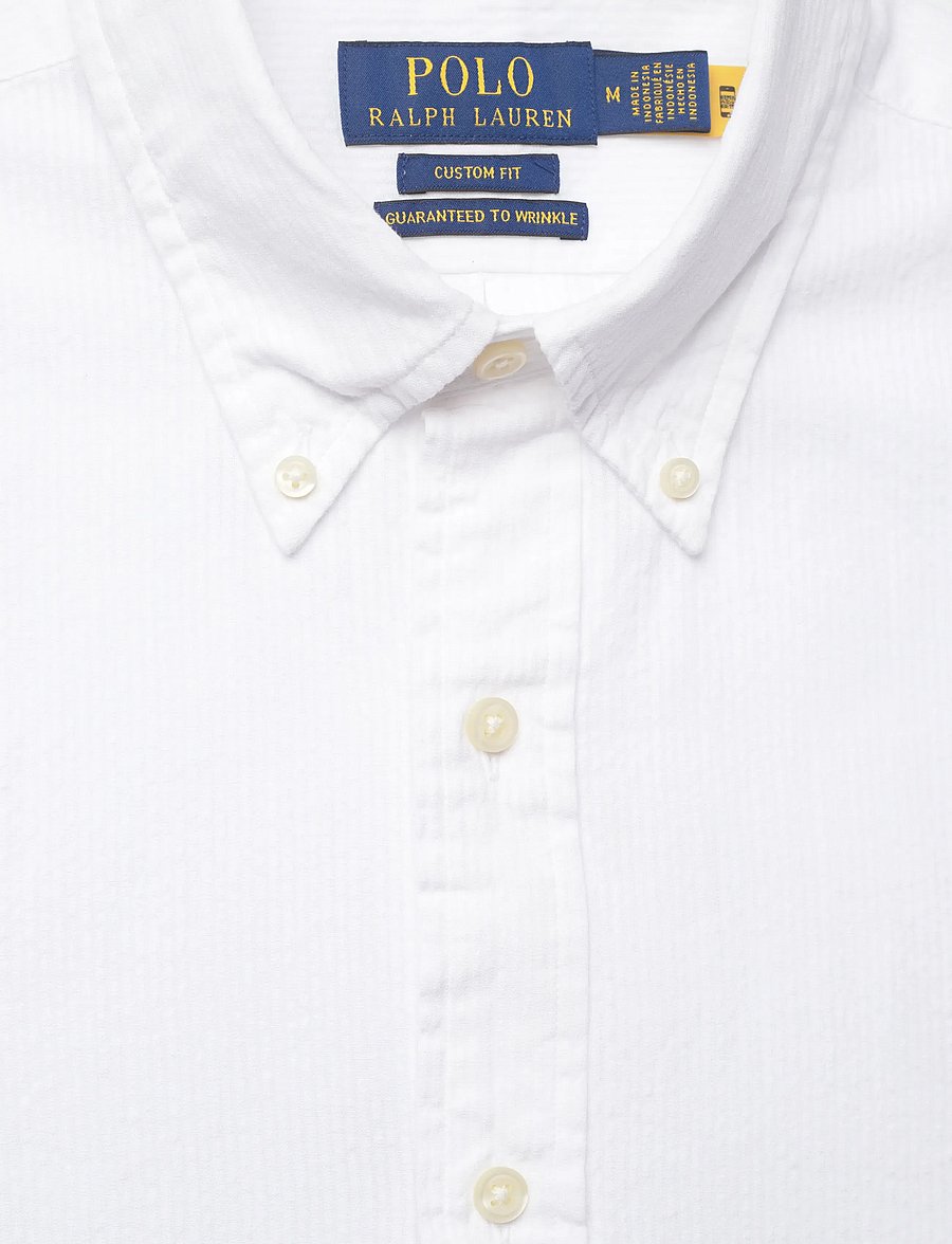Polo Ralph Lauren - Custom Fit Seersucker Shirt - casual hemden - white - 4