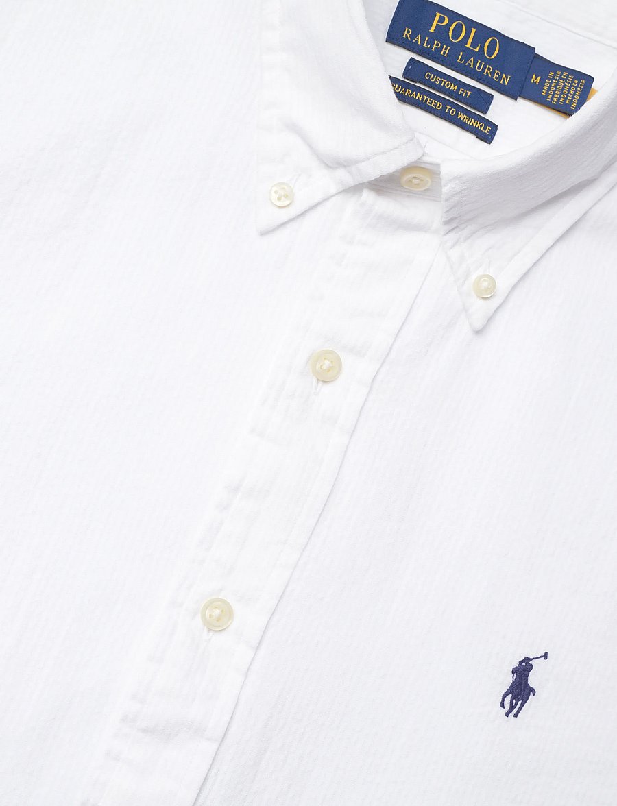 Polo Ralph Lauren - Custom Fit Seersucker Shirt - casual hemden - white - 5