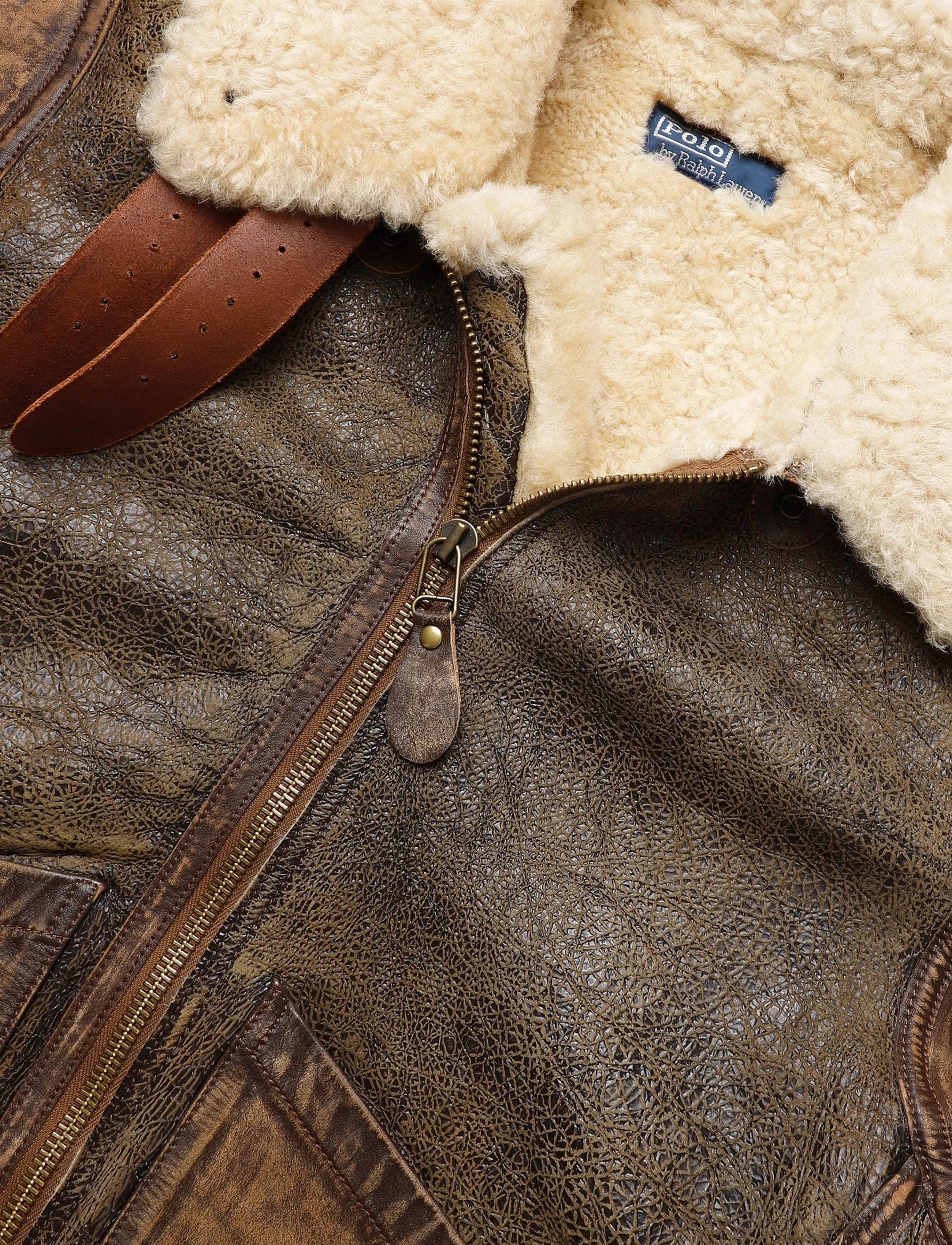 Polo Ralph Lauren - LW ICELANDIC SHRLNG-LW SHEARLING BO - bomber jackets - brown earth - 2