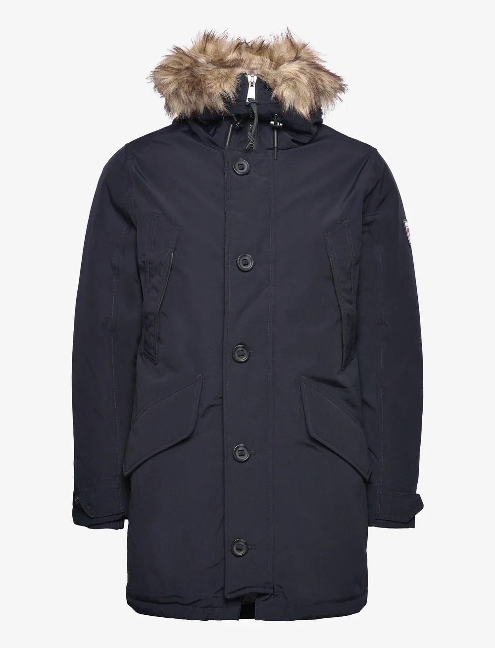 Faux fur trimmed down parka ralph lauren discount