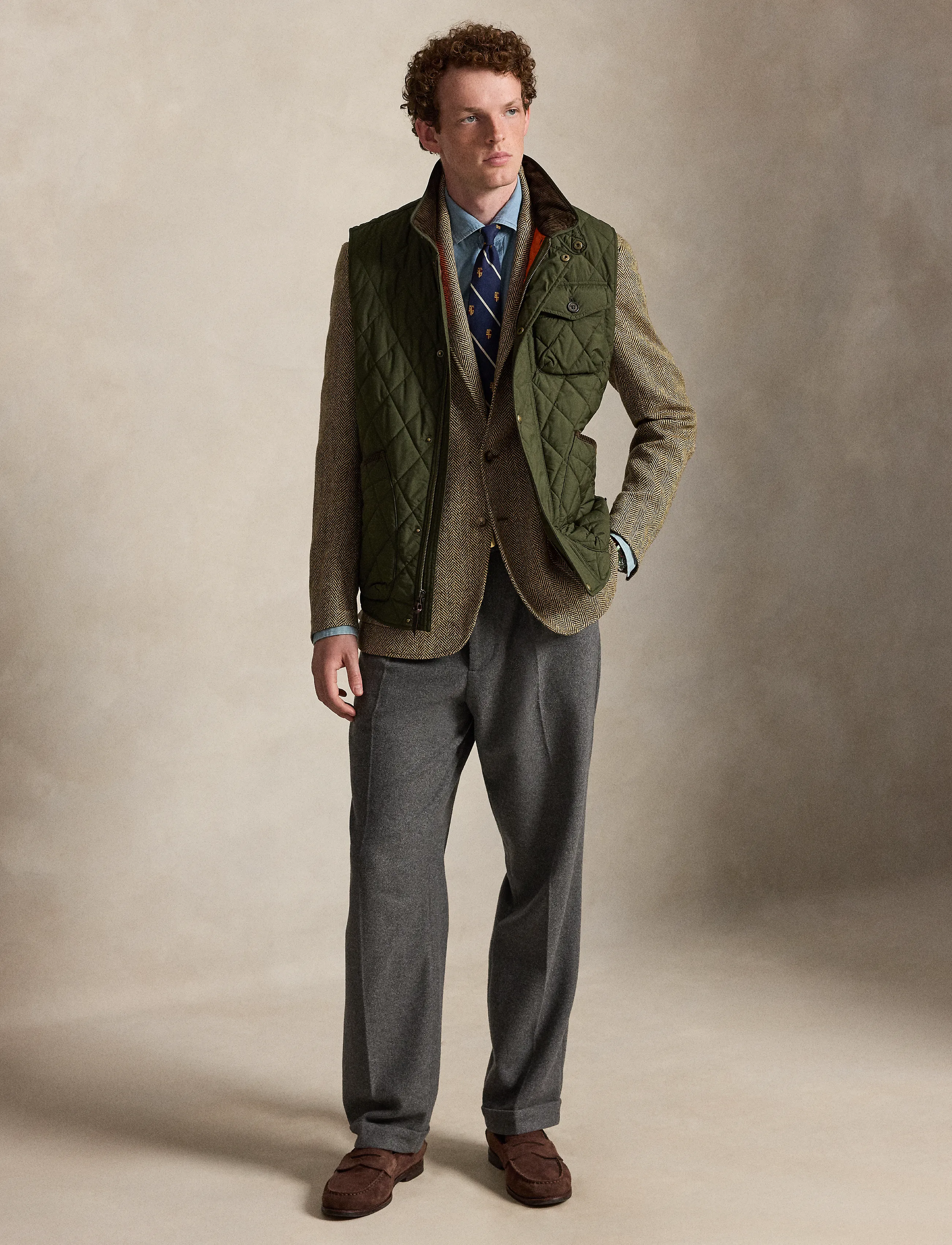Polo Ralph Lauren The Beaton Quilted Utility Vest - Polo Ralph Lauren - COMPANY OLIVE / khaki/green