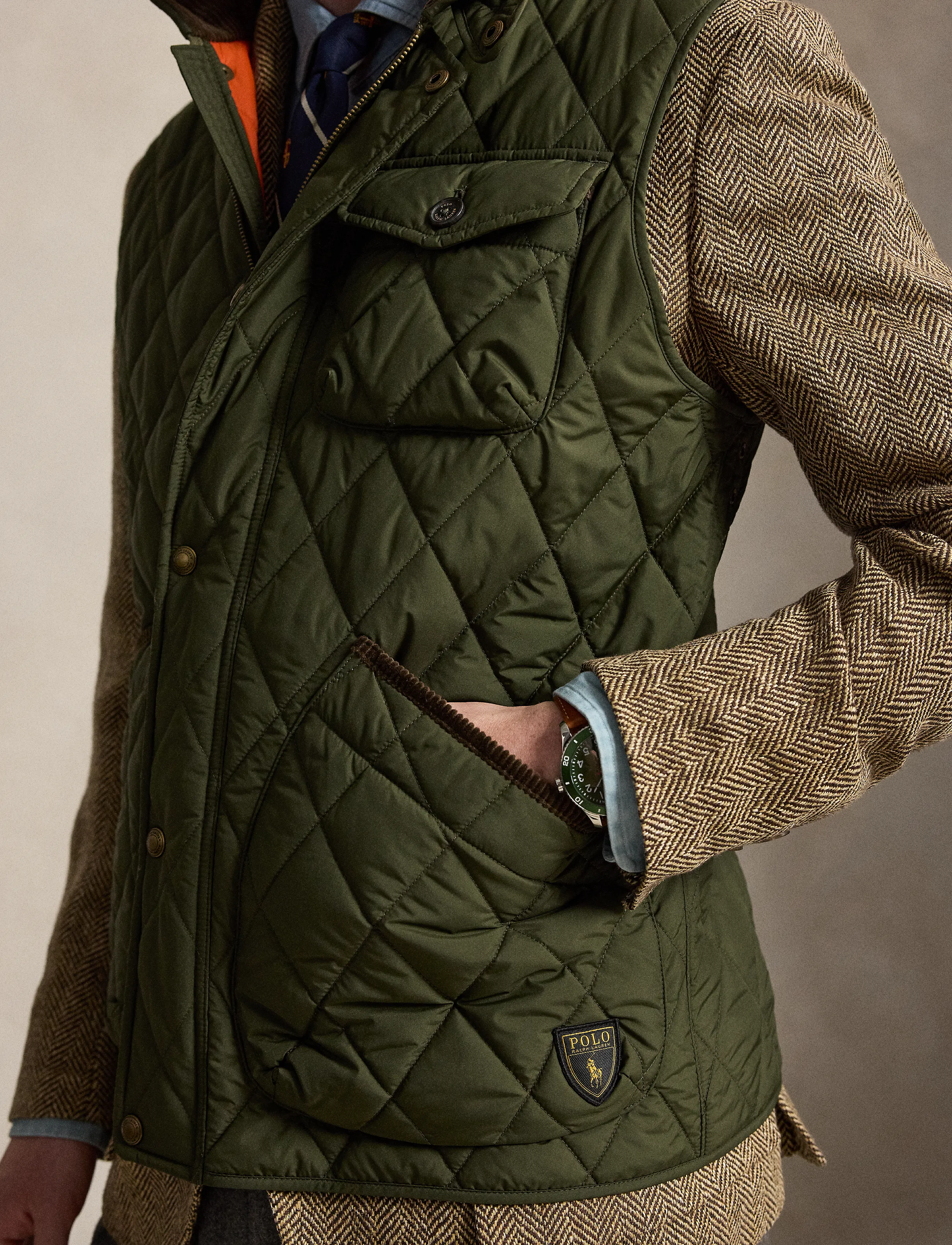 Polo Ralph Lauren - The Beaton Quilted Utility Vest - company olive - 4