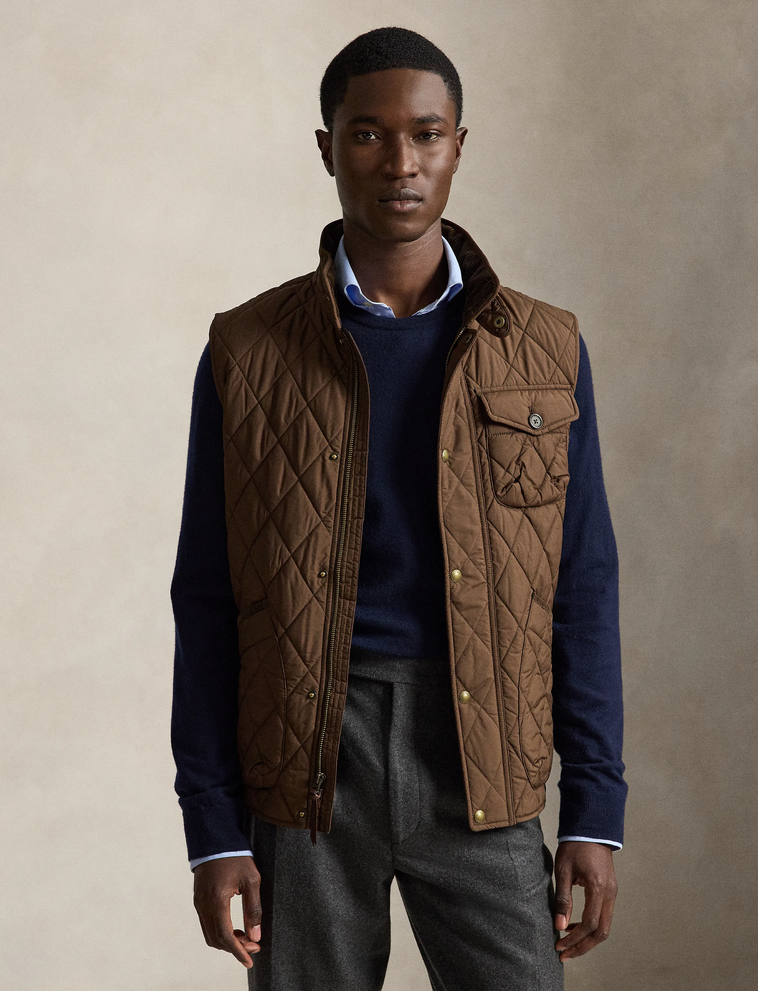 Polo Ralph Lauren The Beaton Quilted Utility Vest - Designers - NUTMEG BRWN / brown