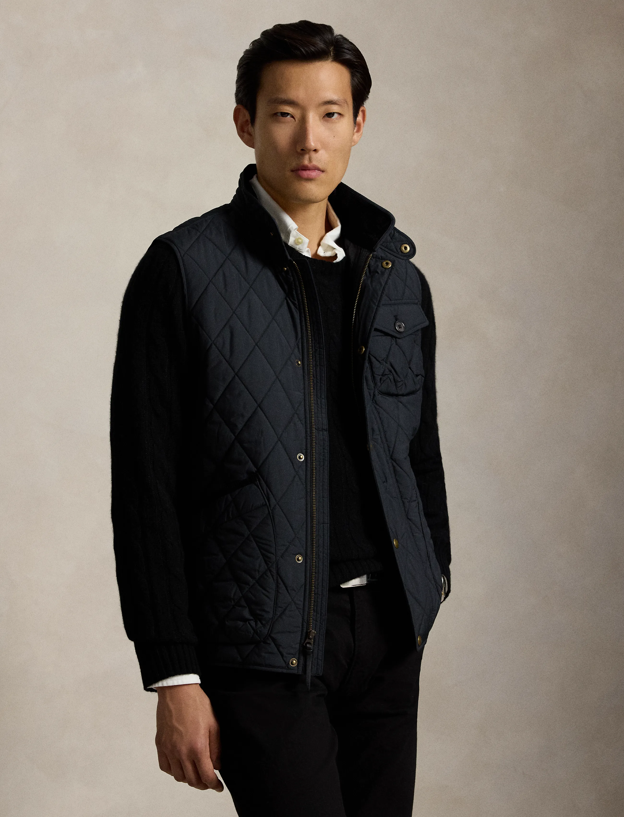 Polo Ralph Lauren The Beaton Quilted Utility Vest - Riided - POLO BLACK / black