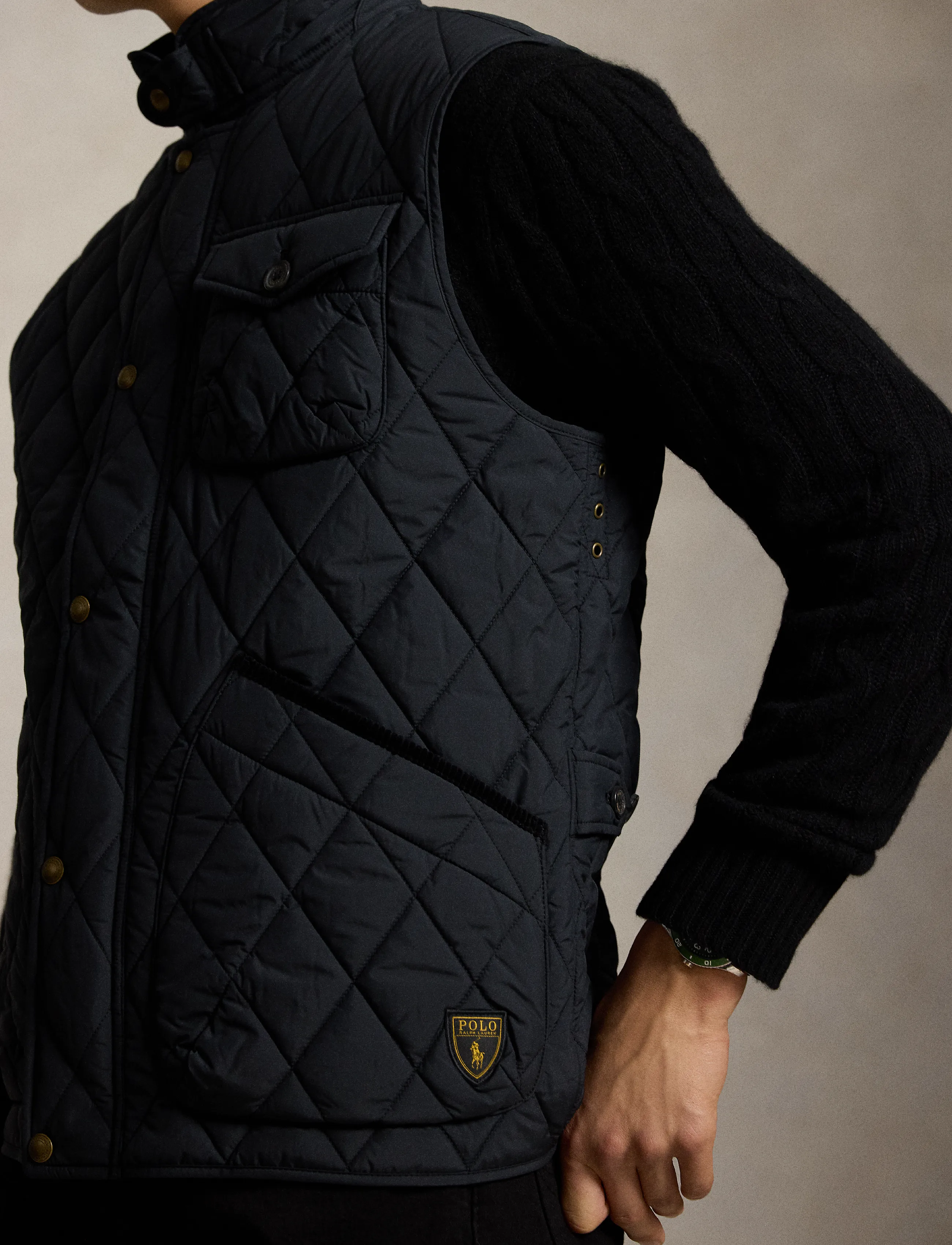 Polo Ralph Lauren - The Beaton Quilted Utility Vest - shop efter anledning - polo black - 4