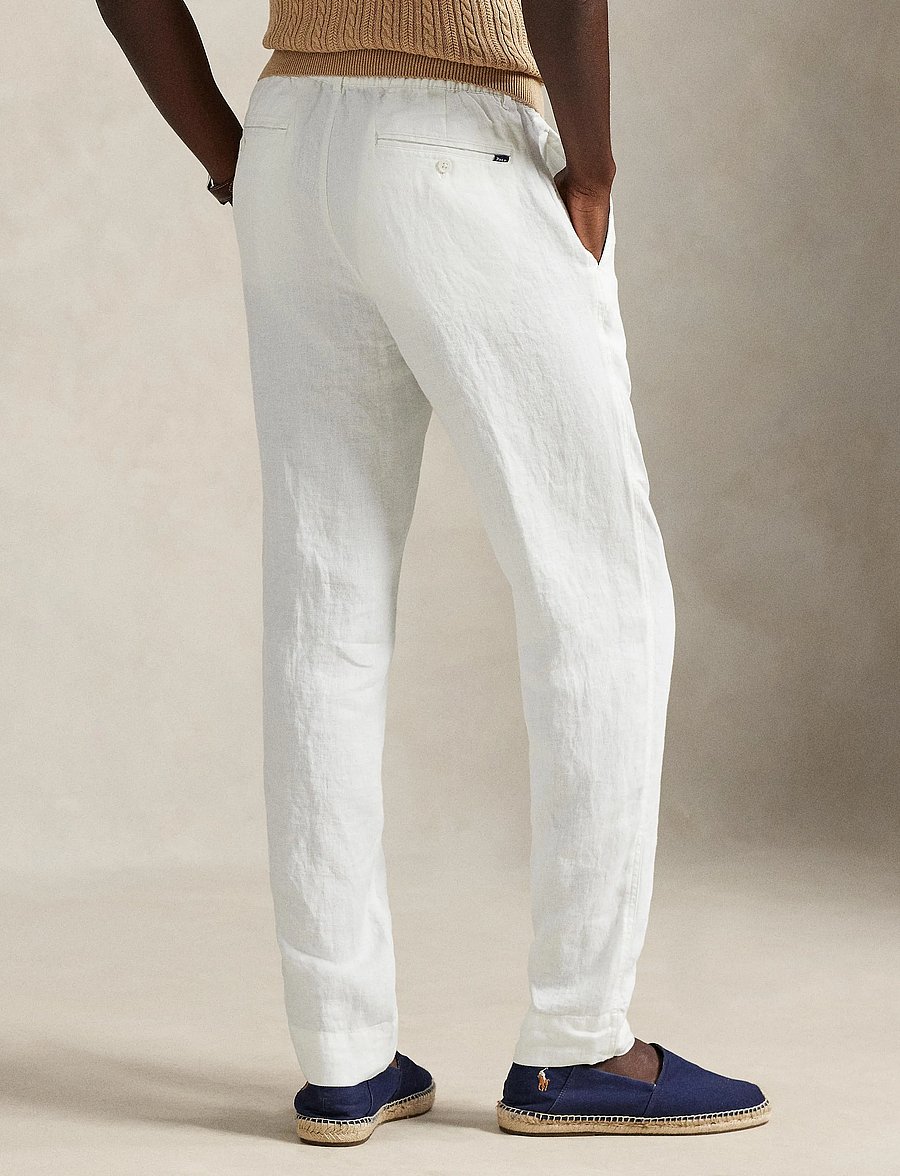 Polo Ralph Lauren - Lateef Slim Tapered Fit Linen Pant - linased püksid - ceramic white - 5