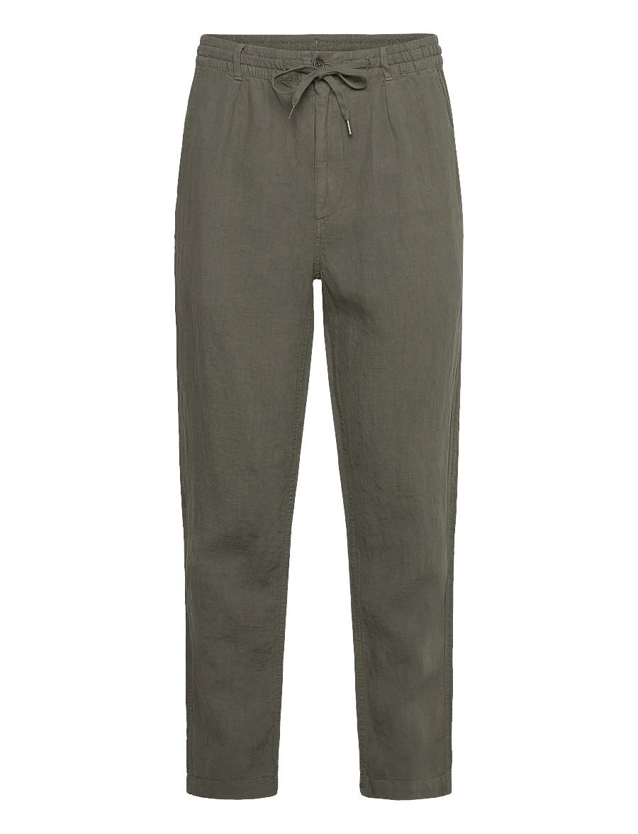 Polo Ralph Lauren - Lateef Slim Tapered Fit Linen Pant - linnebyxor - new olive - 1