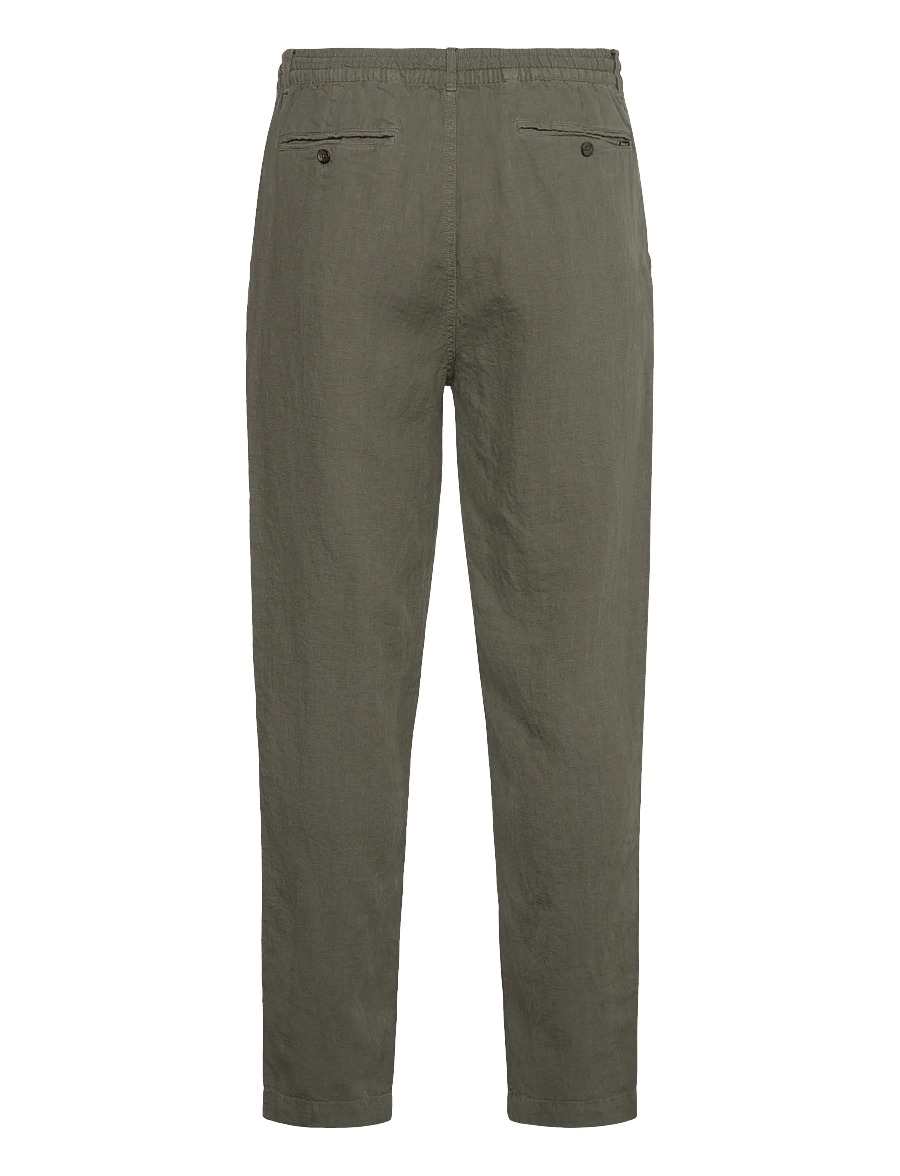 Polo Ralph Lauren - Lateef Slim Tapered Fit Linen Pant - linnebyxor - new olive - 2