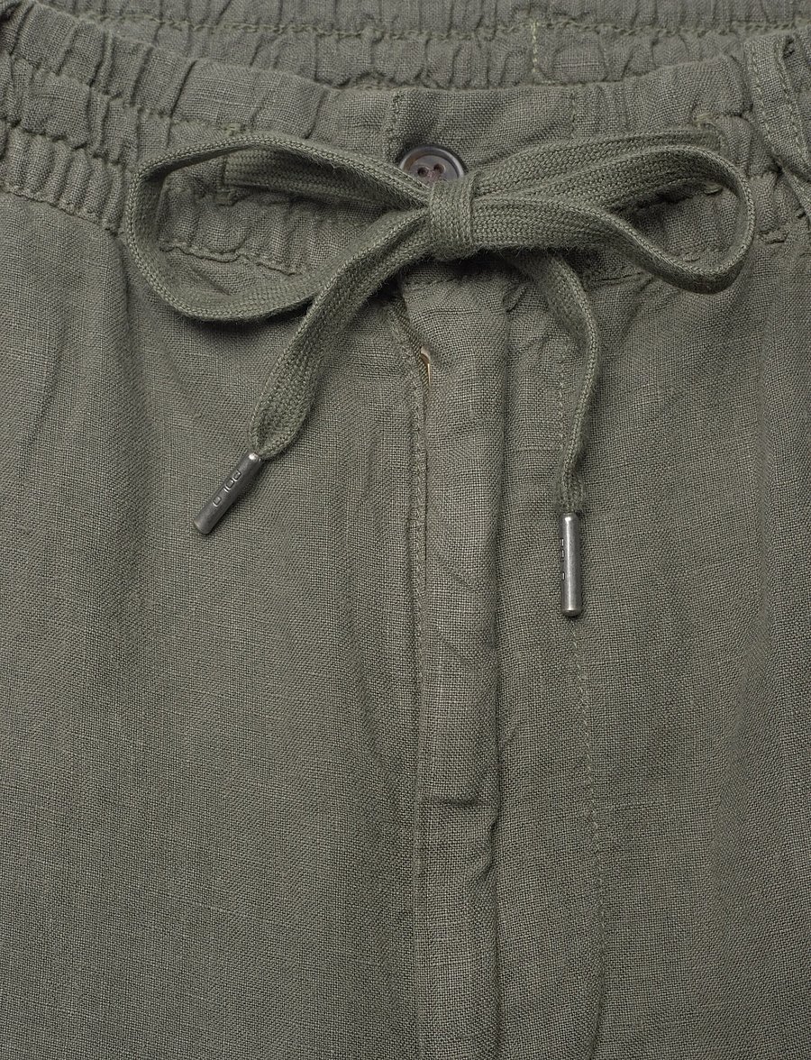 Polo Ralph Lauren - Lateef Slim Tapered Fit Linen Pant - linnebyxor - new olive - 4