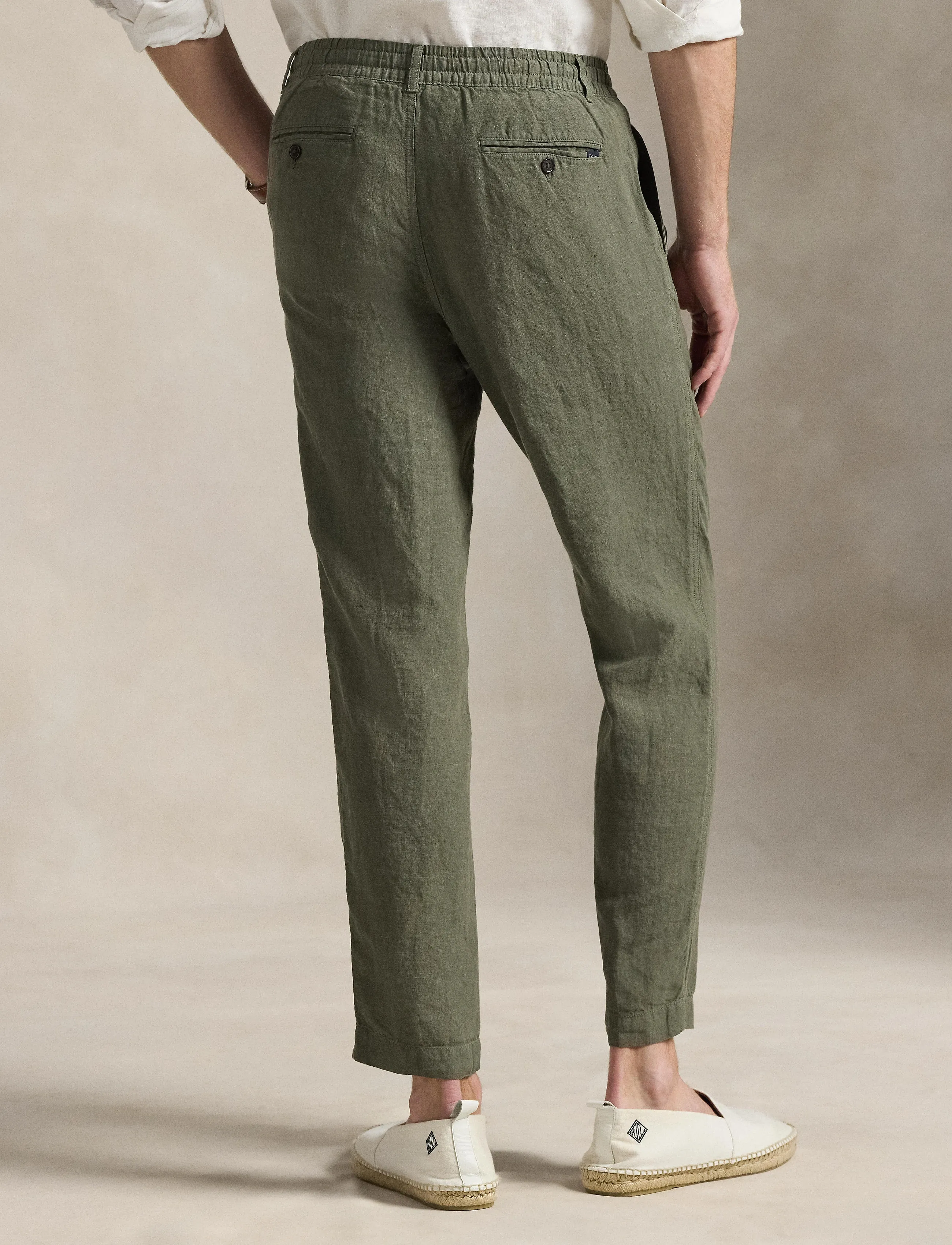 Polo Ralph Lauren - Lateef Slim Tapered Fit Linen Pant - leinenhosen - new olive - 5