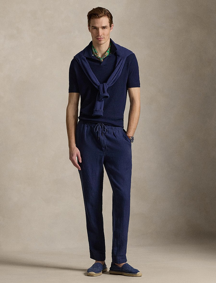 Polo Ralph Lauren - Lateef Slim Tapered Fit Linen Pant - leinenhosen - newport navy - 3