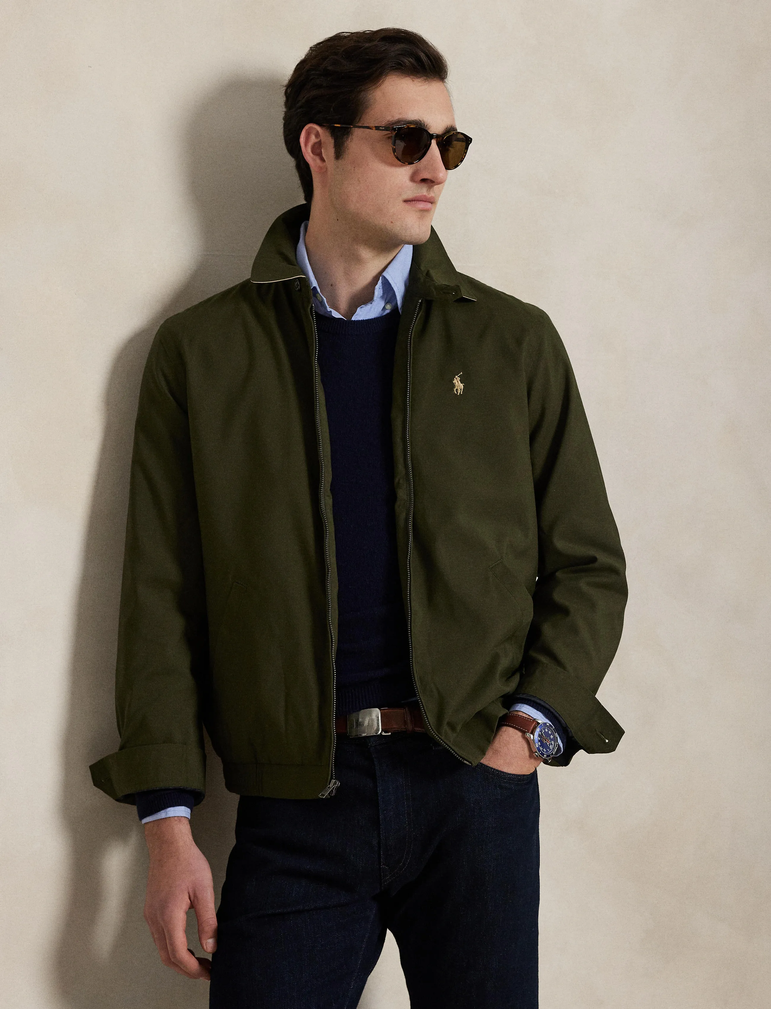Polo Ralph Lauren - Twill Bi-Swing Jacket - pavasara jakas - company olive - 3