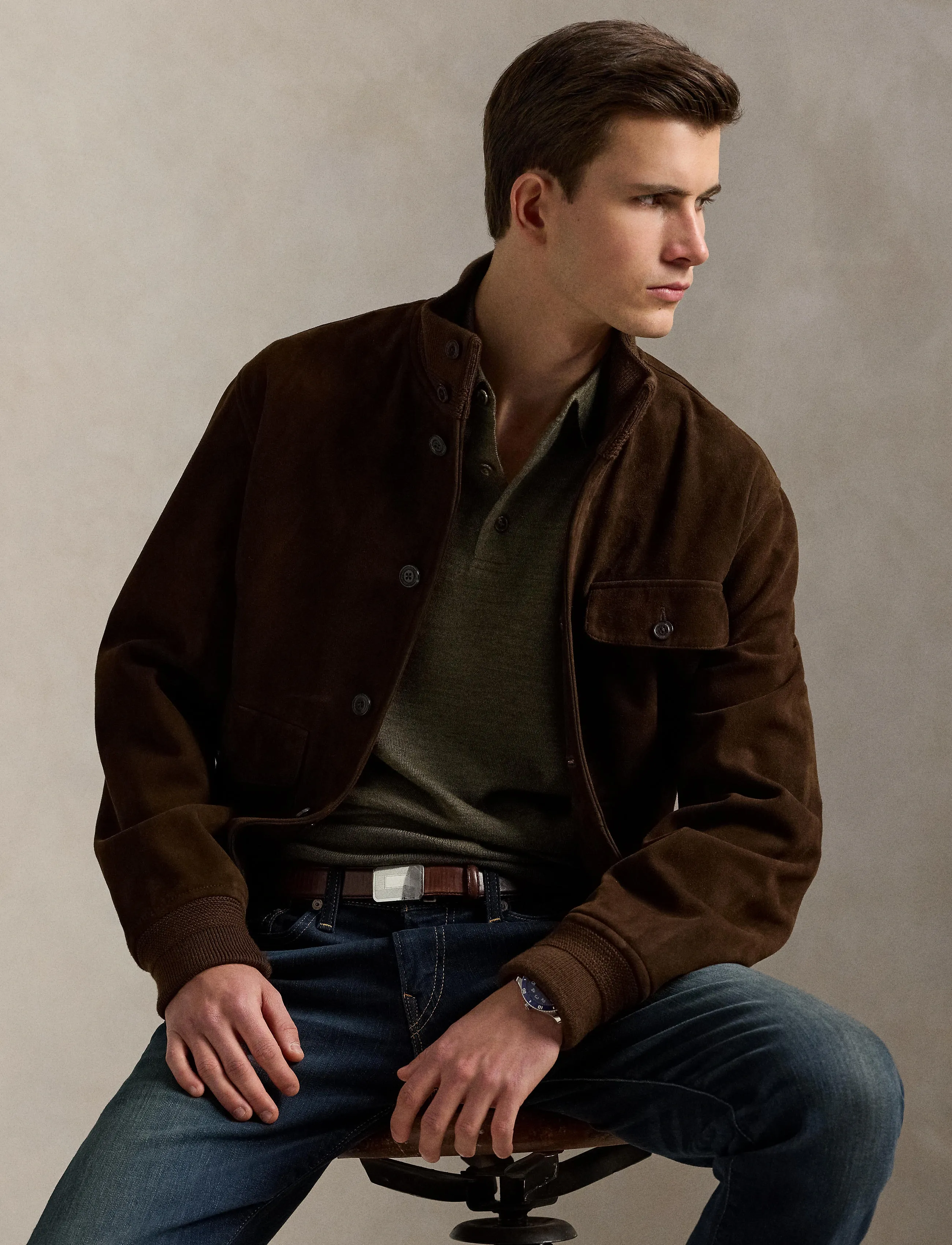 Polo Ralph Lauren Washable Wool Polo-Collar Sweater pikéer herr – bild 9