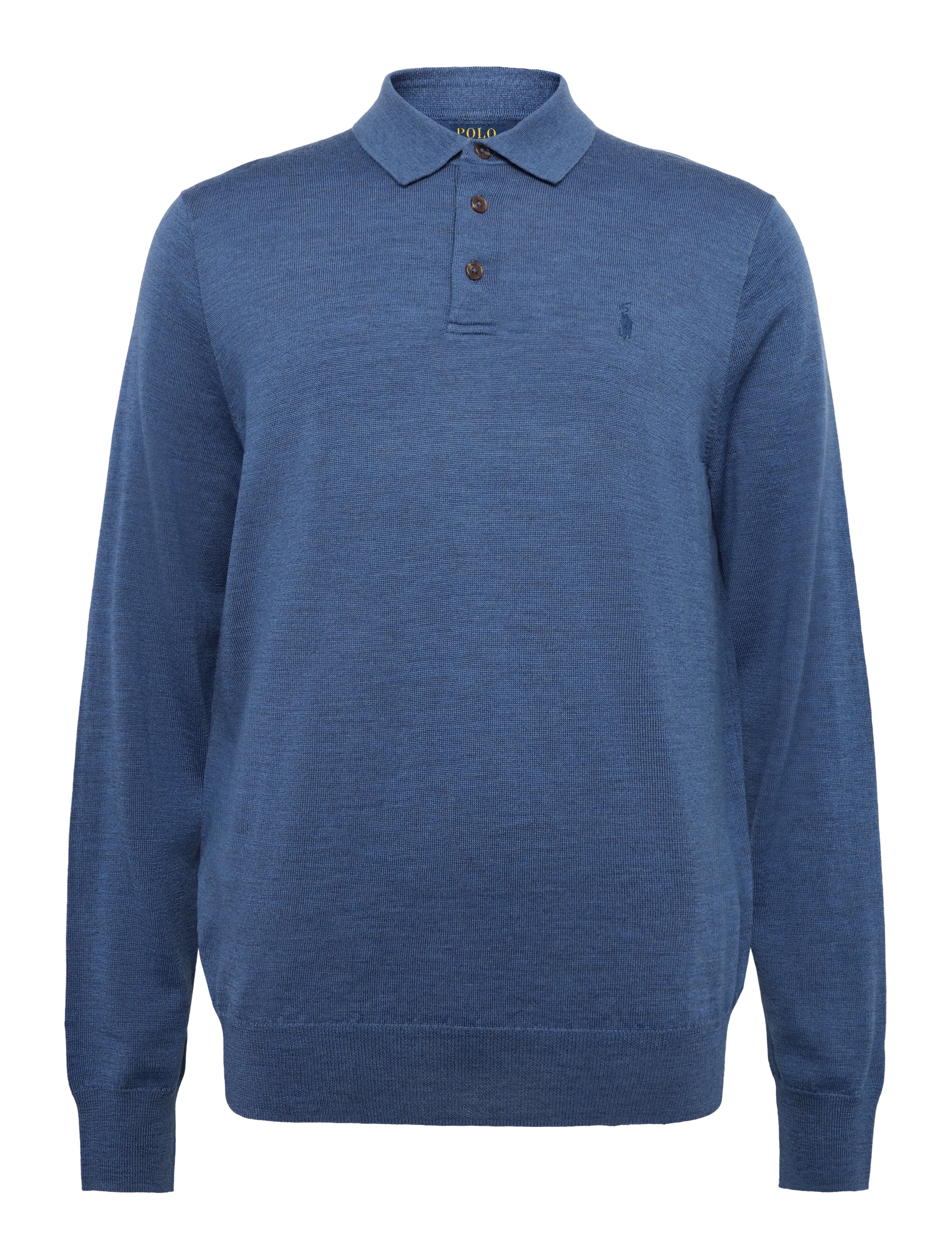 Polo Ralph Lauren Washable Wool Polo-Collar Sweater - Kootud polosärgid - CLARITY BLUE HEAT / blue