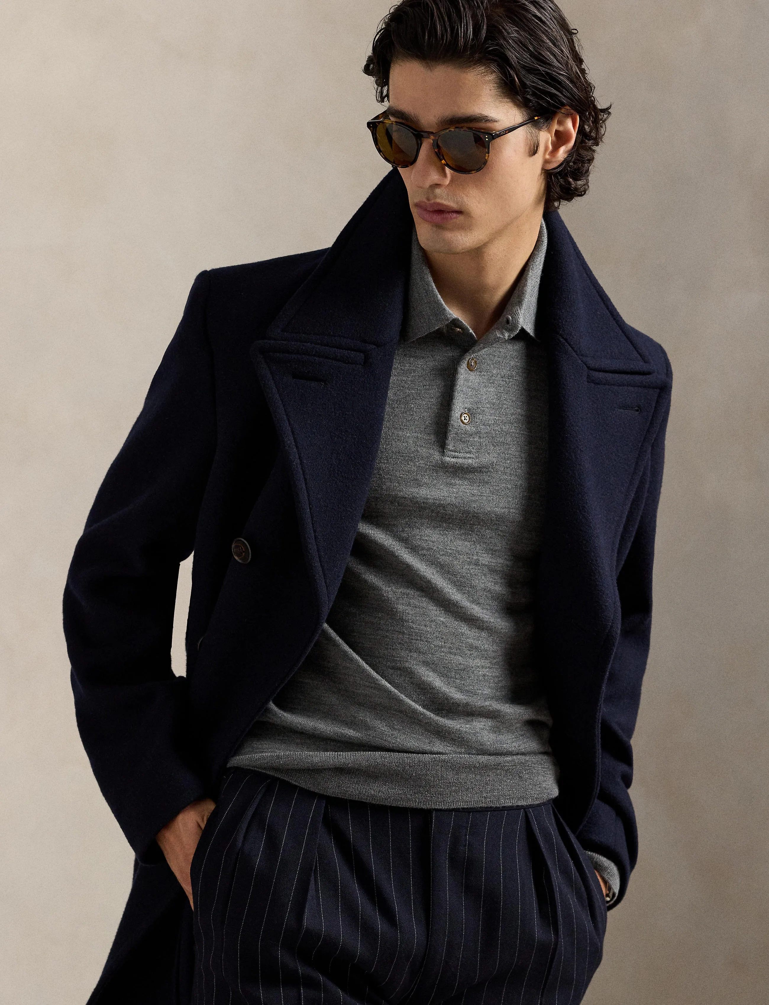 Polo Ralph Lauren Washable Wool Polo-Collar Sweater pikéer herr – bild 9
