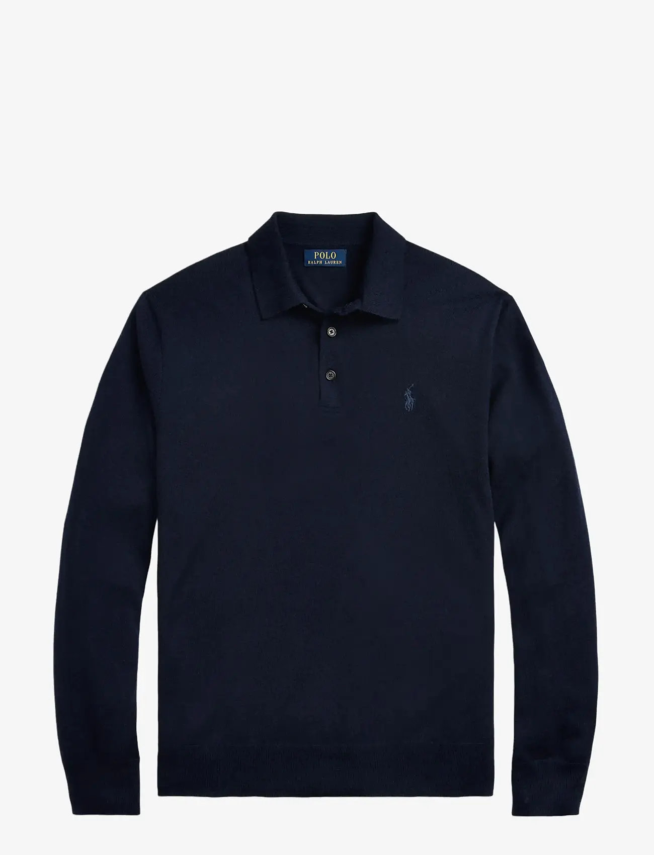 Polo Ralph Lauren - Wool Polo-Collar Sweater - gestrickte polohemden - hunter navy - 1