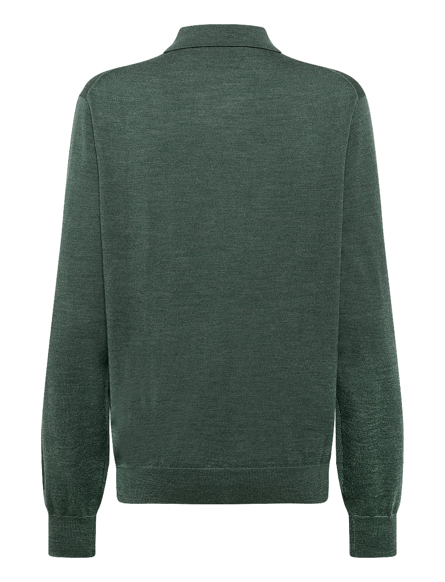 Polo Ralph Lauren - Washable Wool Polo-Collar Sweater - pikkade varrukatega kootud polod - lodgepole pine he - 2