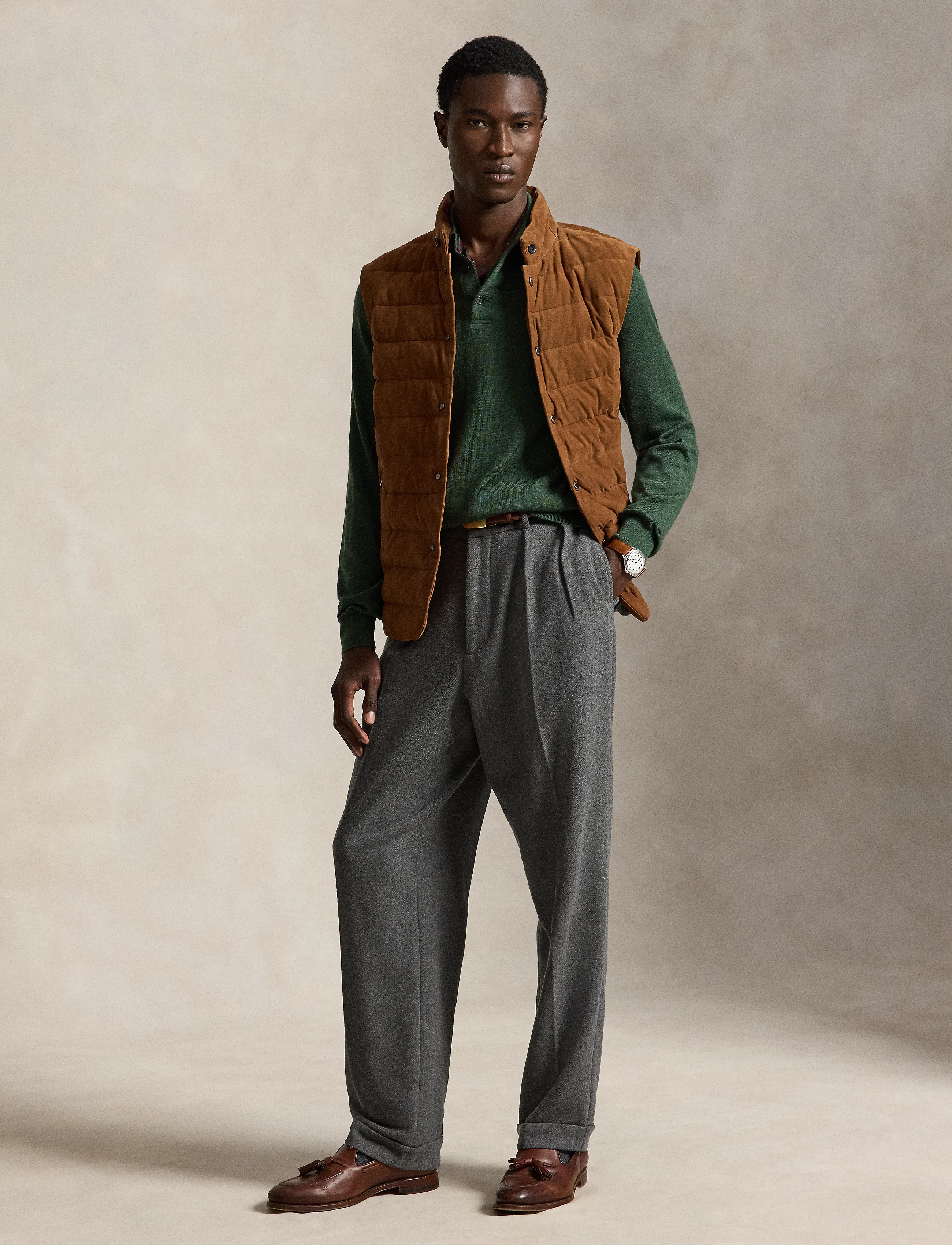 Polo Ralph Lauren - Washable Wool Polo-Collar Sweater - pikkade varrukatega kootud polod - lodgepole pine he - 4
