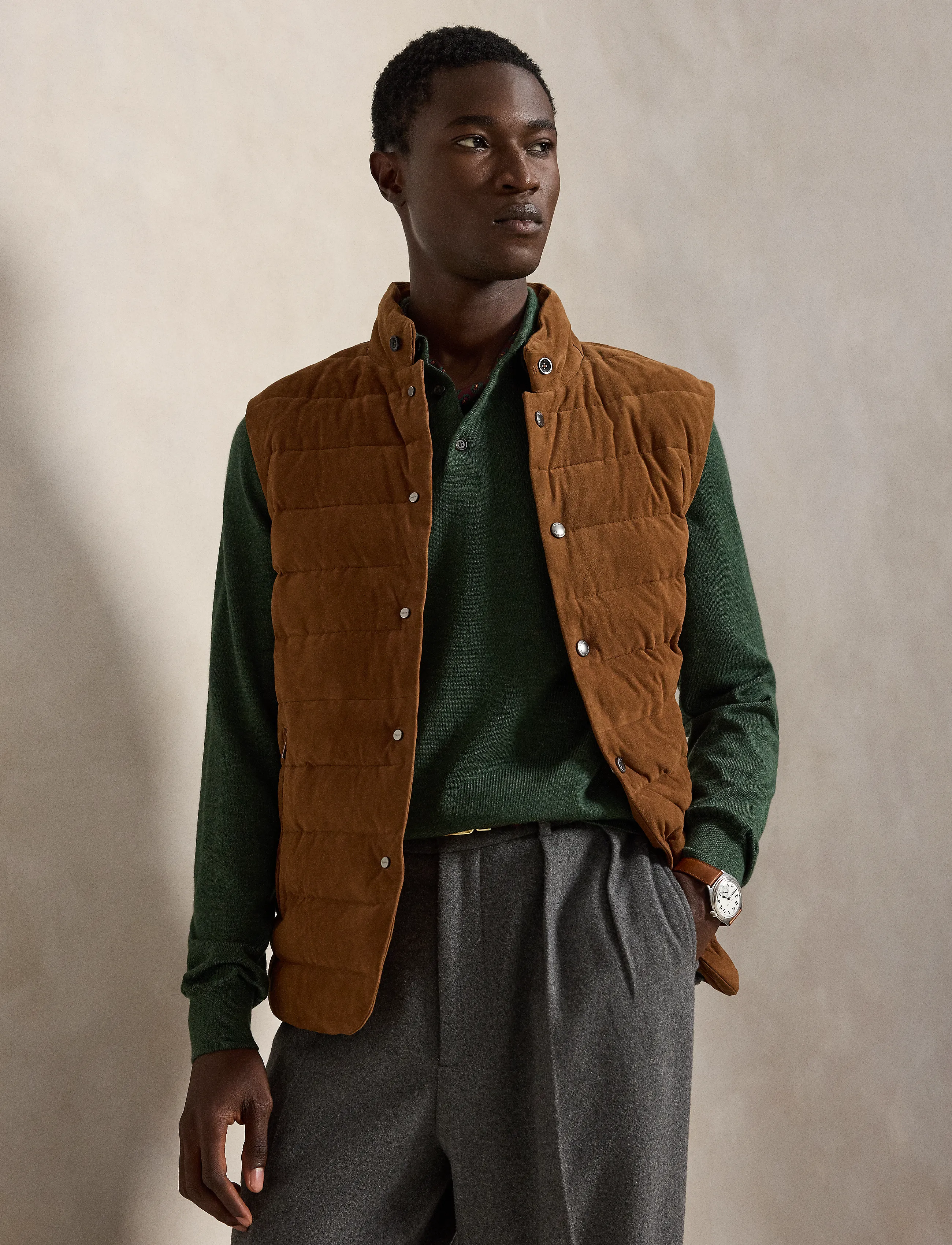 Polo Ralph Lauren - Washable Wool Polo-Collar Sweater - pikkade varrukatega kootud polod - lodgepole pine he - 5