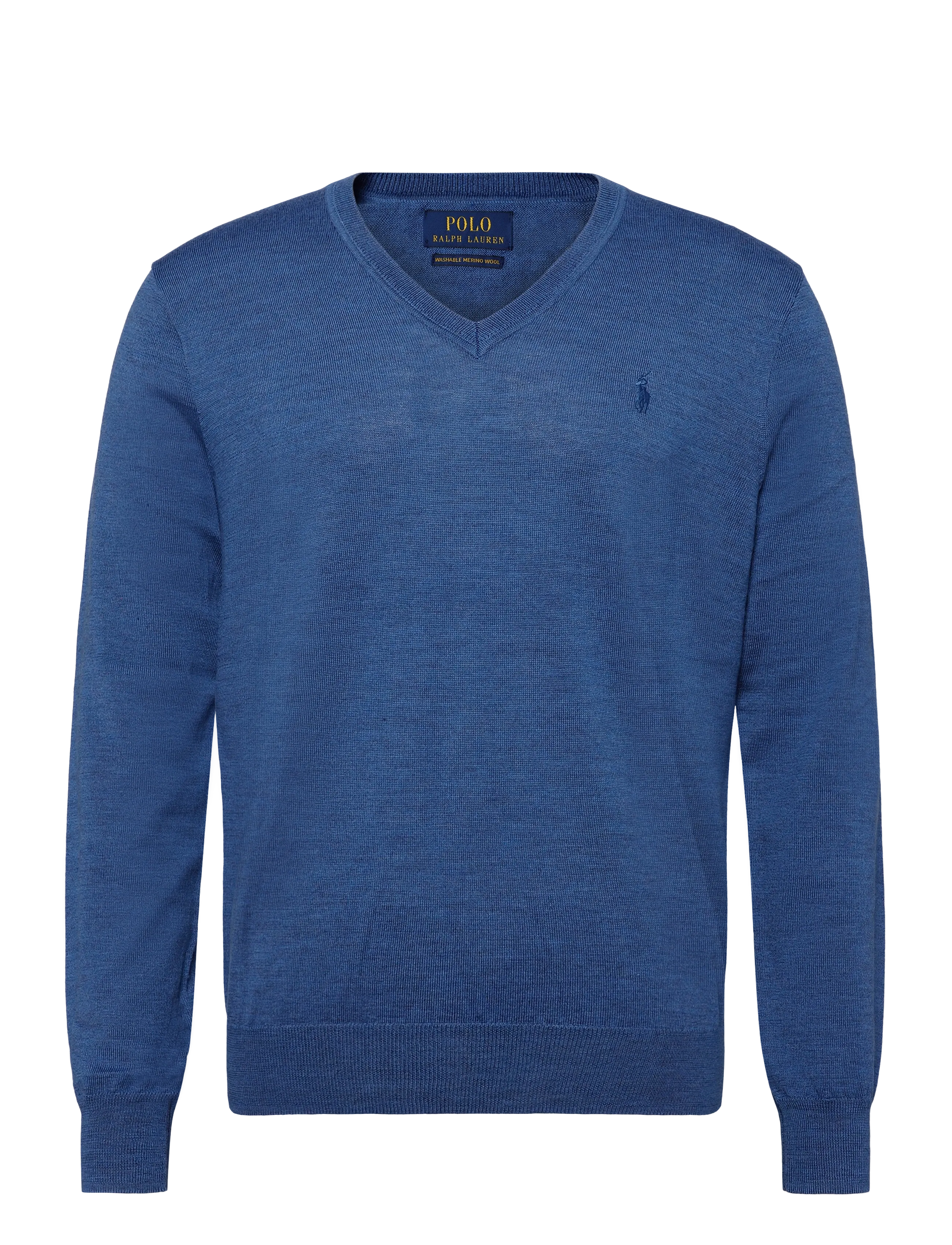 Polo Ralph Lauren 2/30 MERINO WL RWS-LSL-PLO - Kleidung - CLARITY BLUE HEAT / blue