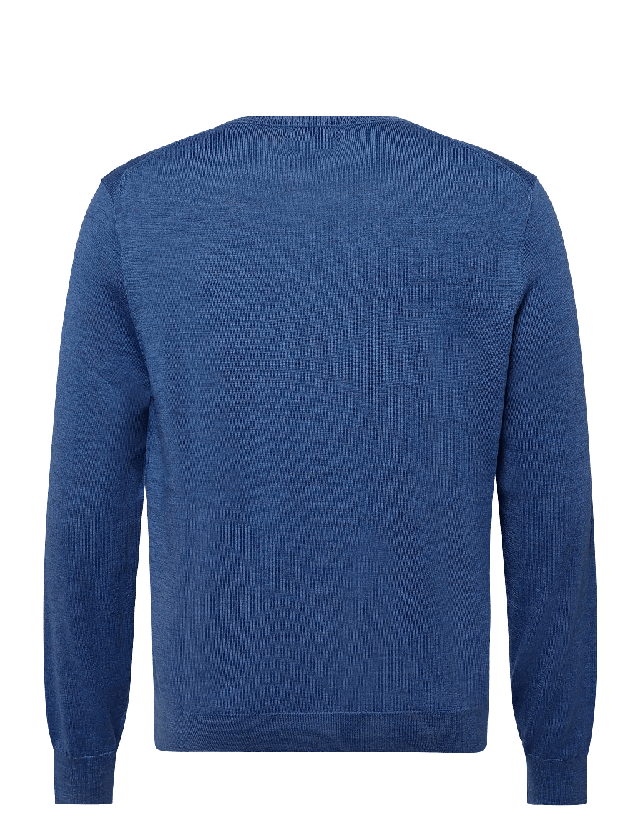 Polo Ralph Lauren - 2/30 MERINO WL RWS-LSL-PLO - v-ausschnitt - clarity blue heat - 1