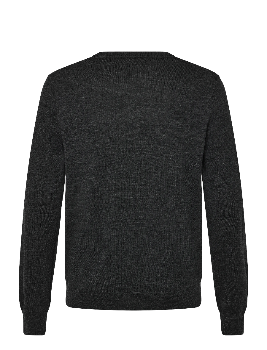 Polo Ralph Lauren - 2/30 MERINO WL RWS-LSL-PLO - v-ausschnitt - dark granite hthr - 1