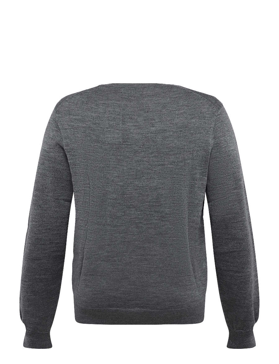 Polo Ralph Lauren - 2/30 MERINO WL RWS-LSL-PLO - v-ausschnitt - fawn grey heather - 1