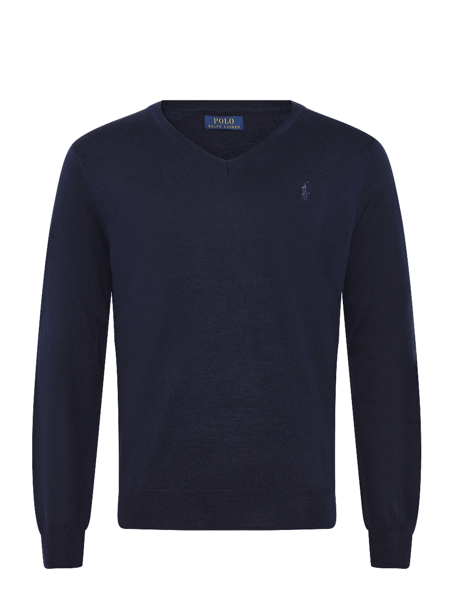 Polo Ralph Lauren - 2/30 MERINO WL RWS-LSL-PLO - v-ausschnitt - hunter navy - 0
