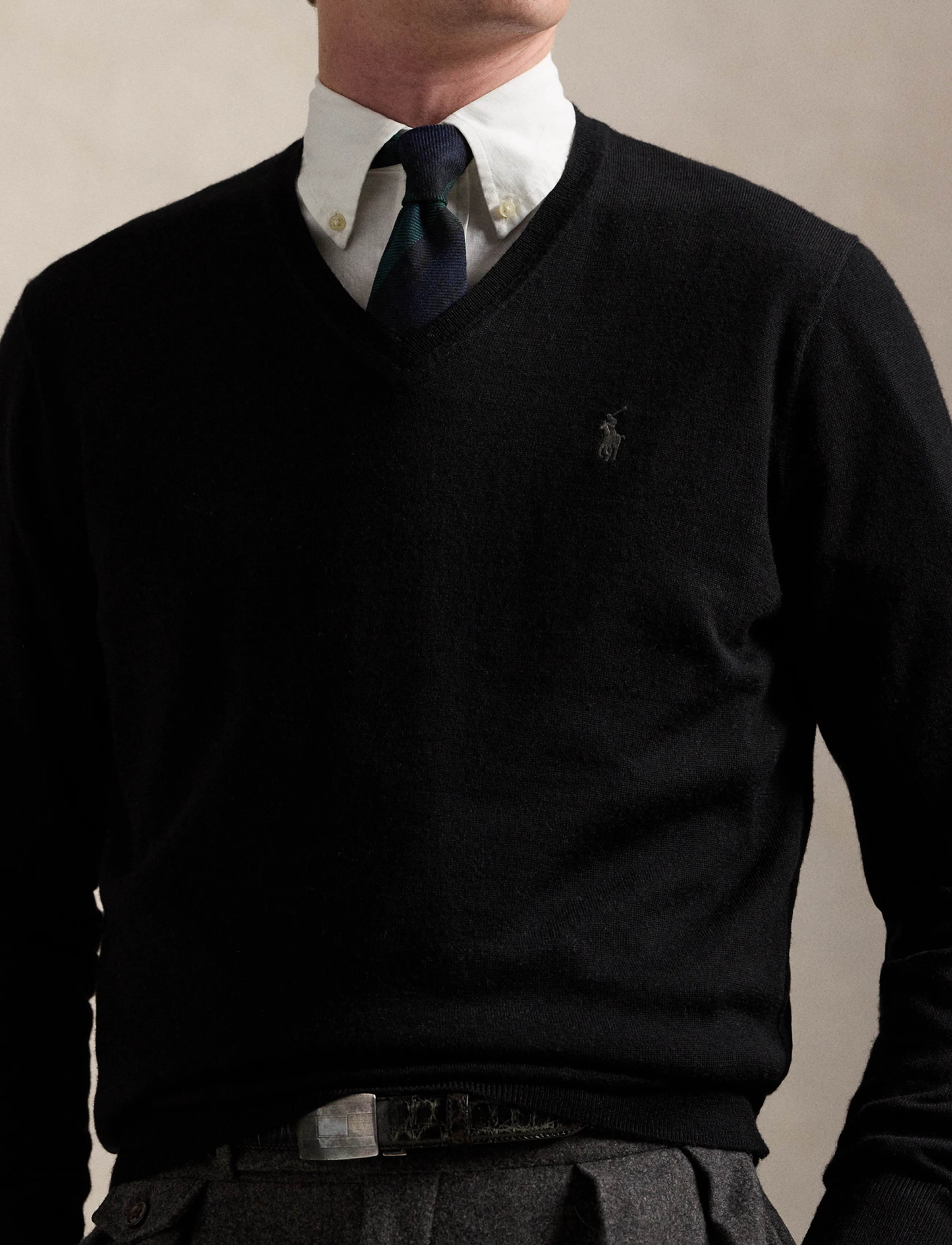Polo Ralph Lauren Washable Wool V-Neck Sweater stickade tröjor herr – bild 6