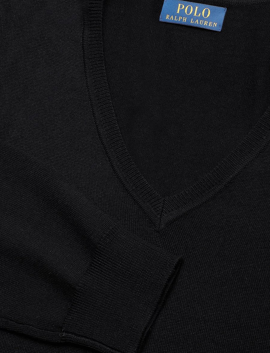 Polo Ralph Lauren - 2/30 MERINO WL RWS-LSL-PLO - v-hals - polo black - 2