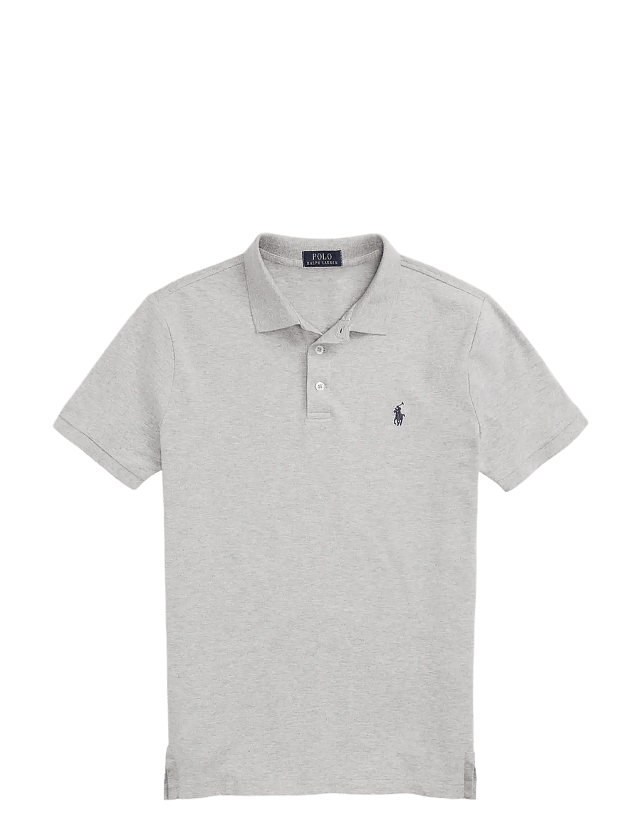 Polo Ralph Lauren - Custom Slim Fit Stretch Mesh Polo Shirt - lühikeste varrukatega polod - andover heather/c - 1