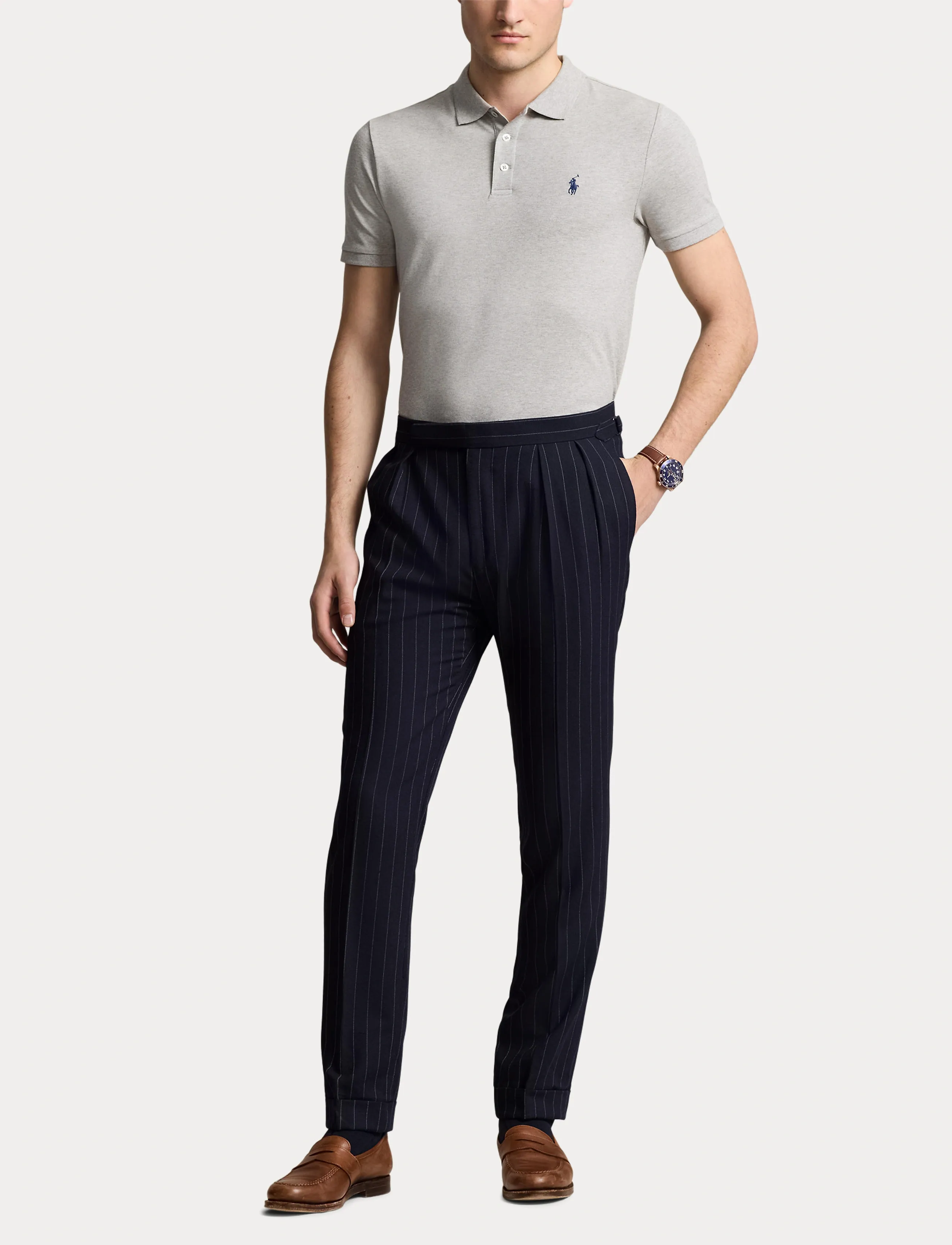 Polo Ralph Lauren - Custom Slim Fit Stretch Mesh Polo Shirt - lühikeste varrukatega polod - andover heather/c - 4