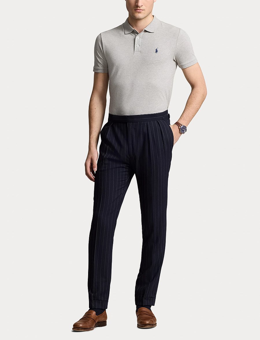 Polo Ralph Lauren - Custom Slim Fit Stretch Mesh Polo Shirt - lühikeste varrukatega polod - andover heather/c - 4