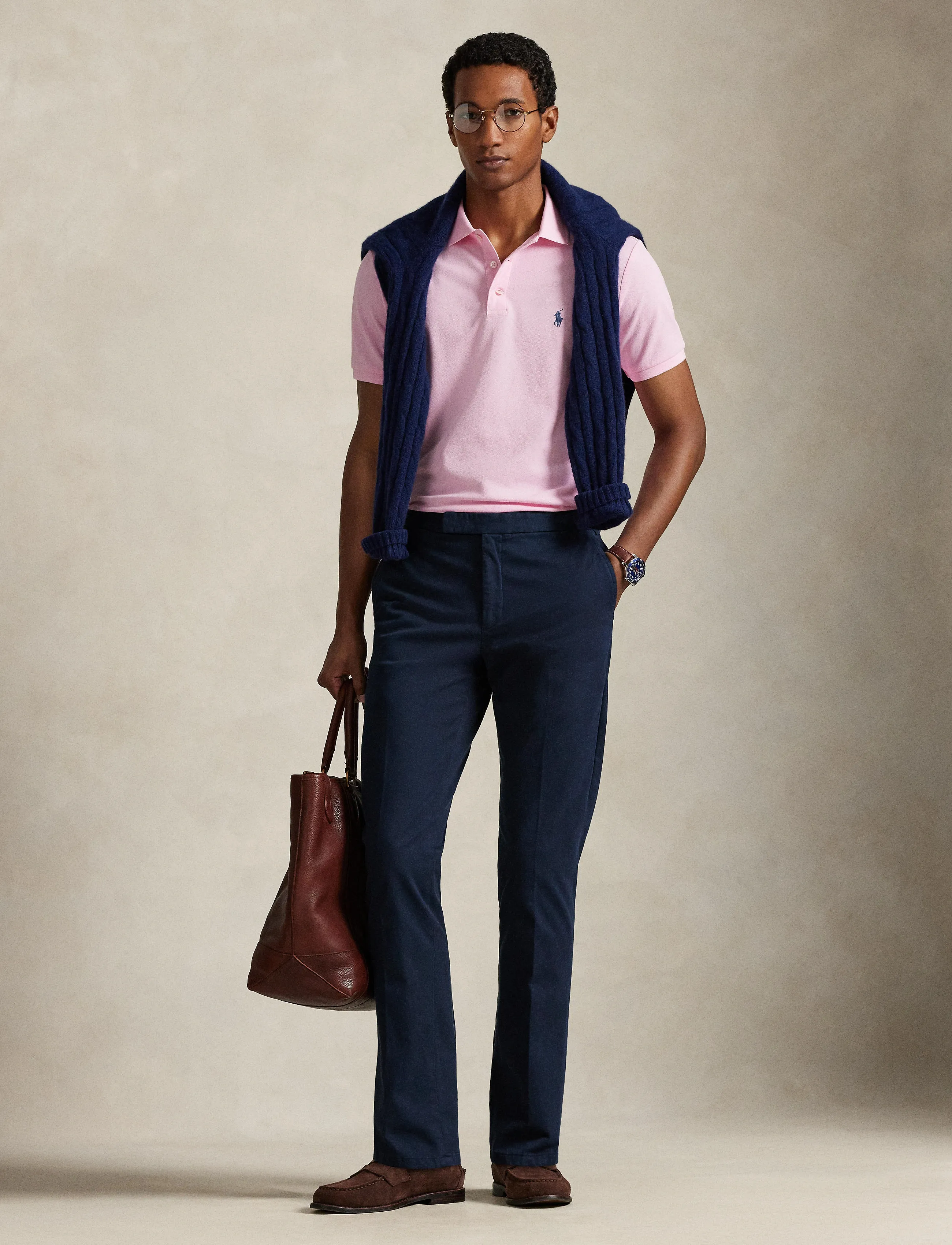 Polo Ralph Lauren Custom Slim Fit Stretch Mesh Polo Shirt - Lühikeste varrukatega polod - CARMEL PINK/C7532 / pink/rose