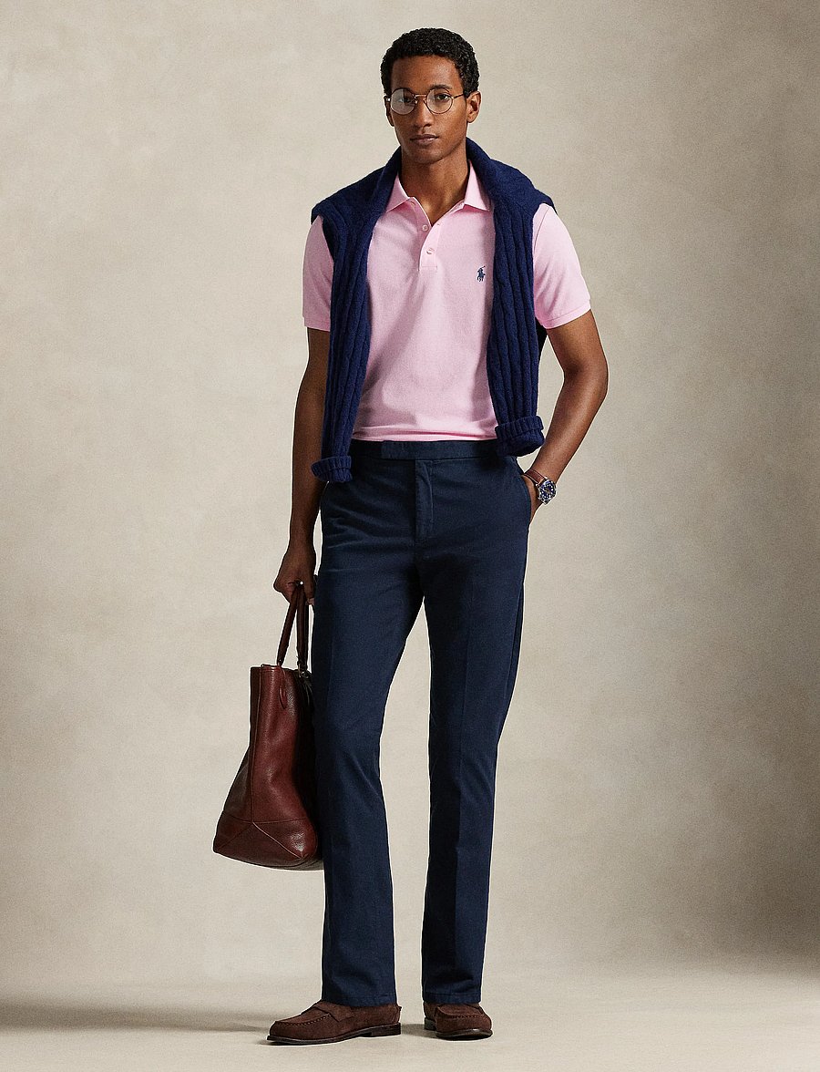 Polo Ralph Lauren - Custom Slim Fit Stretch Mesh Polo Shirt - kurzärmelig - carmel pink/c7532 - 0