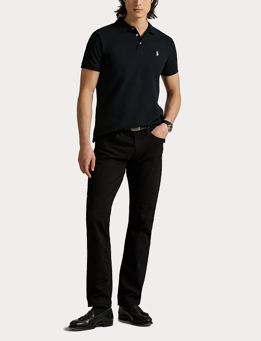 Polo Ralph Lauren - Custom Slim Fit Stretch Mesh Polo Shirt - lühikeste varrukatega polod - polo black/c1730 - 4
