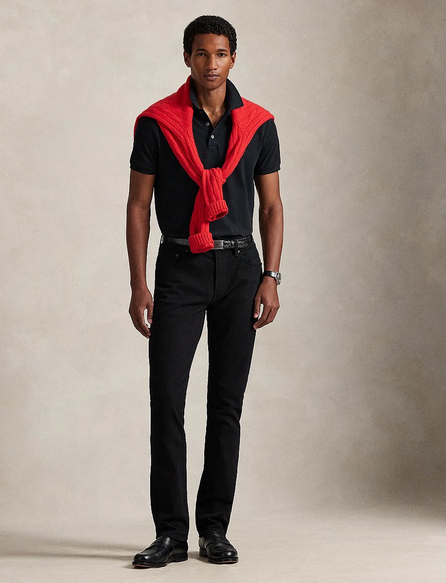 Polo Ralph Lauren - Custom Slim Fit Stretch Mesh Polo Shirt - lühikeste varrukatega polod - polo black/c1730 - 0