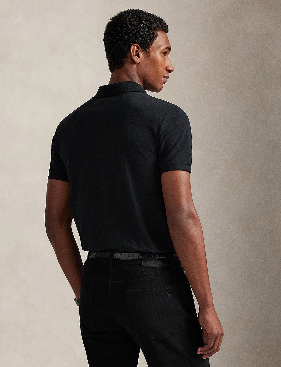 Polo Ralph Lauren - Custom Slim Fit Stretch Mesh Polo Shirt - lühikeste varrukatega polod - polo black/c1730 - 3