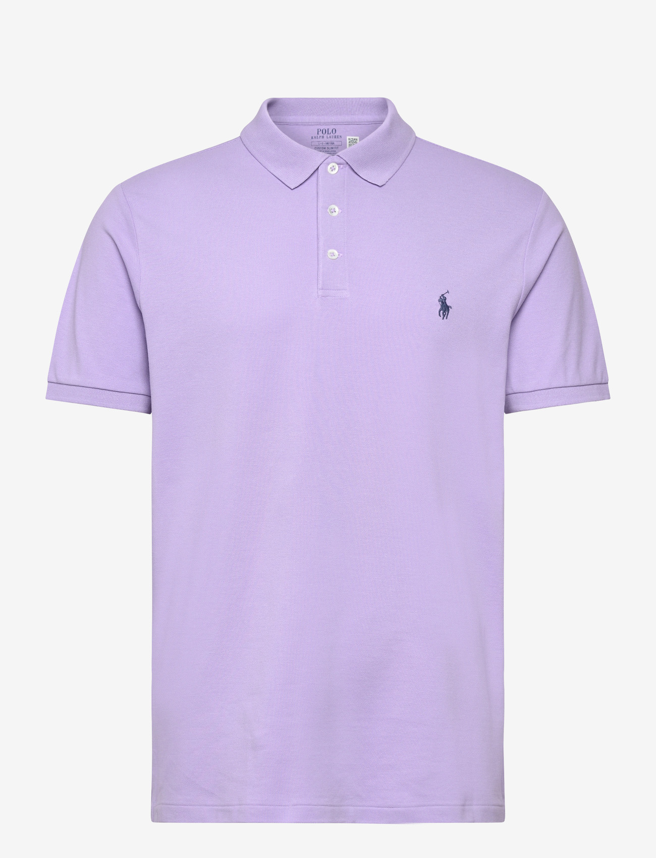 Polo Ralph Lauren - Custom Slim Fit Stretch Mesh Polo Shirt - polostrik - powder purple/c75 - 0