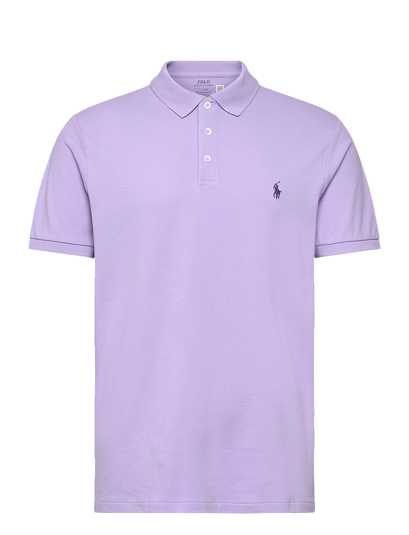 Polo Ralph Lauren - Custom Slim Fit Stretch Mesh Polo Shirt - polostrik - powder purple/c75 - 0