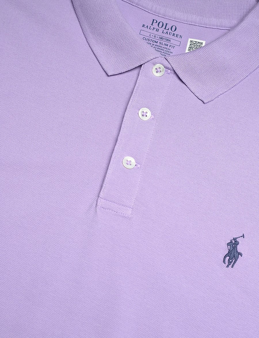 Polo Ralph Lauren - Custom Slim Fit Stretch Mesh Polo Shirt - kurzärmelig - powder purple/c75 - 4