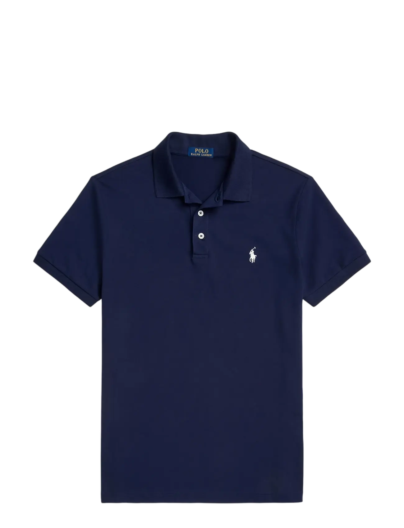 Custom Slim Fit Stretch Mesh Polo Shirt - REFINED NAVY/C173
