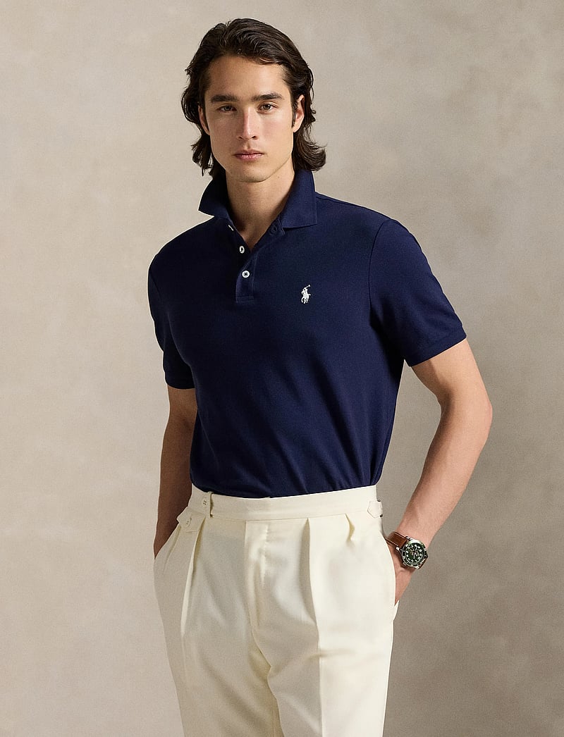 Polo Ralph Lauren - Custom Slim Fit Stretch Mesh Polo Shirt - lühikeste varrukatega polod - refined navy/c173 - 3