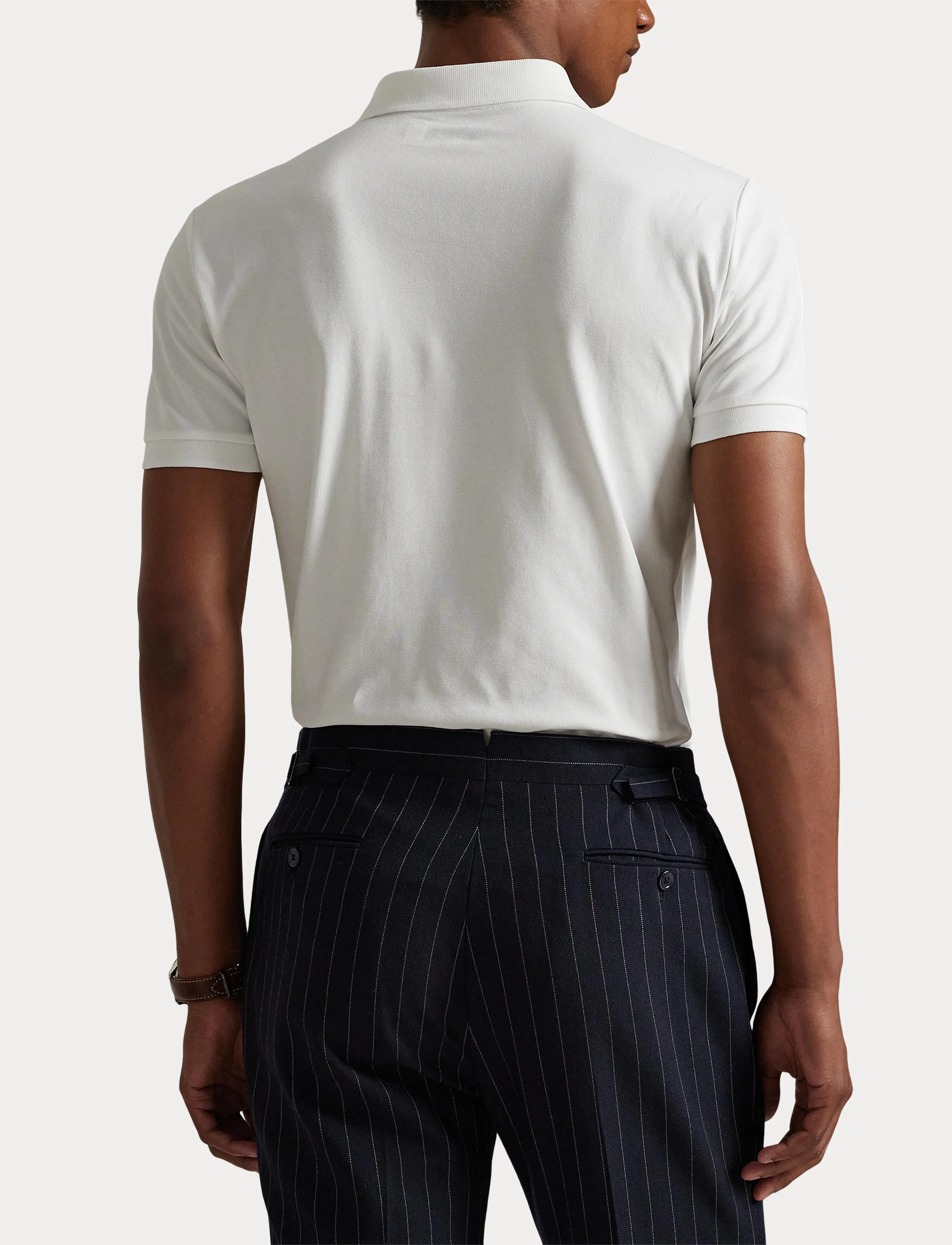 Polotröja i stretchpiké Custom Slim Fit 7