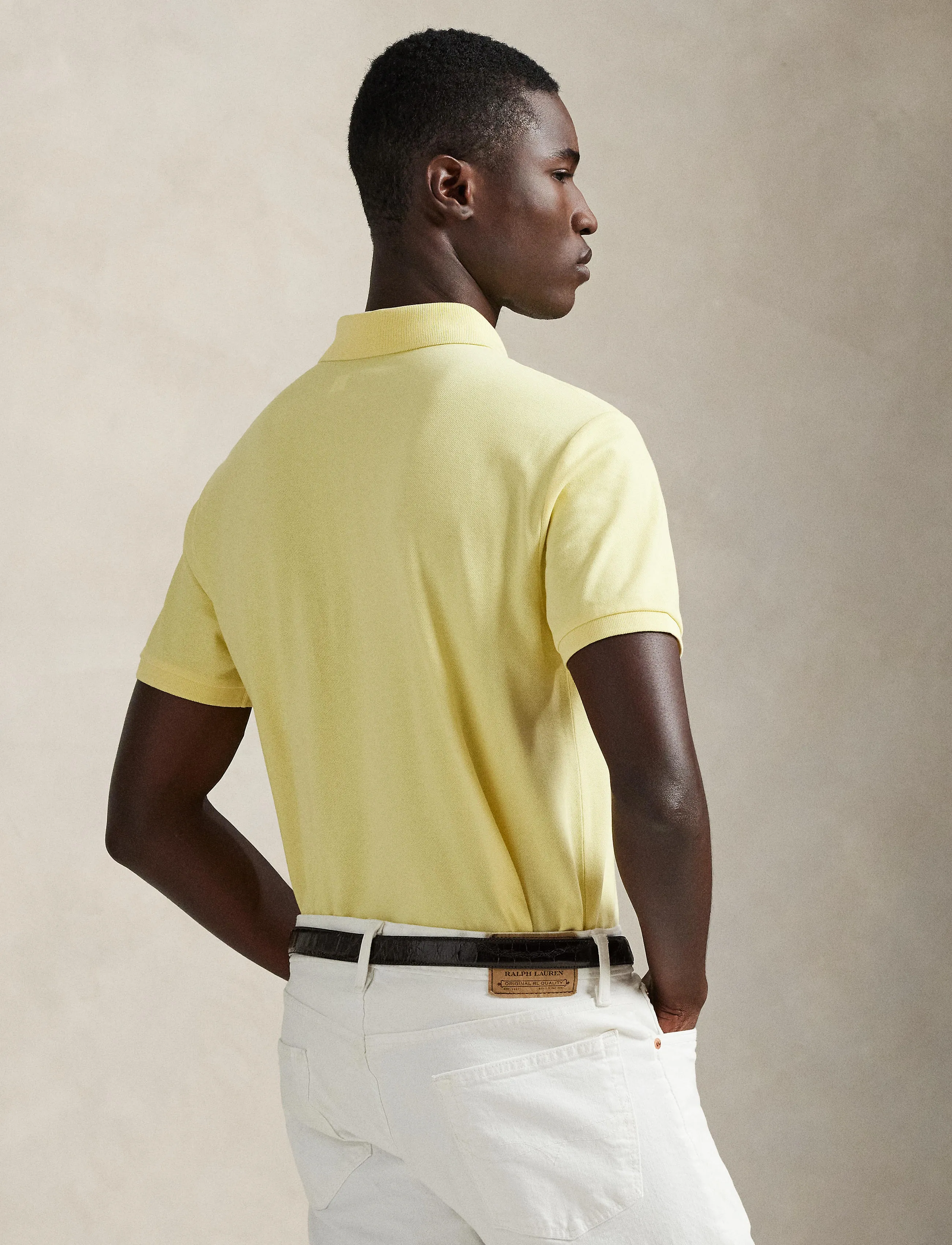 Polo Ralph Lauren - Custom Slim Fit Stretch Mesh Polo Shirt - kortærmede poloer - wicket yellow/c75 - 3