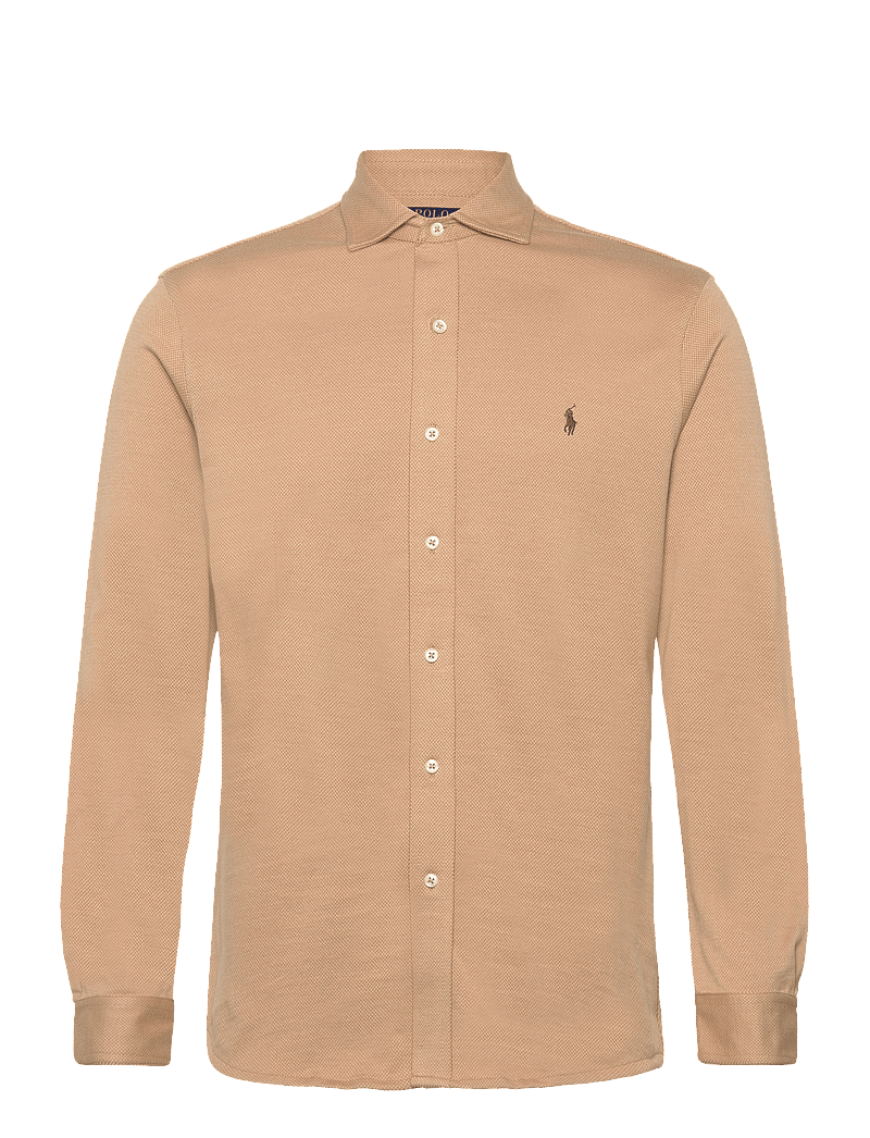 Polo Ralph Lauren - 55/2 JERSEY-LSL-SPS - casual hemden - dark beige/sand d - 1