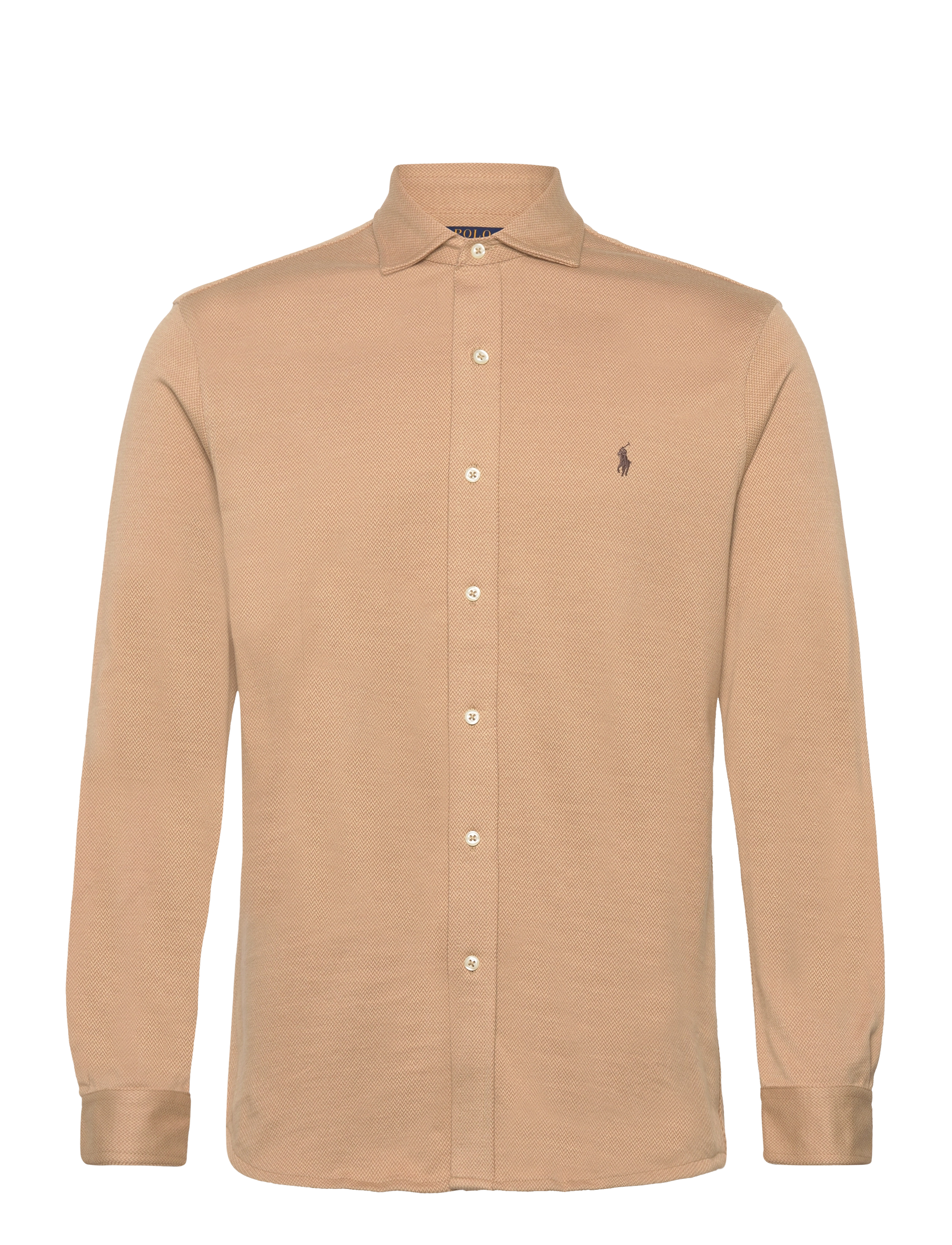 Polo Ralph Lauren 55/2 JERSEY-LSL-SPS - Skjorter - DARK BEIGE/SAND D / beige