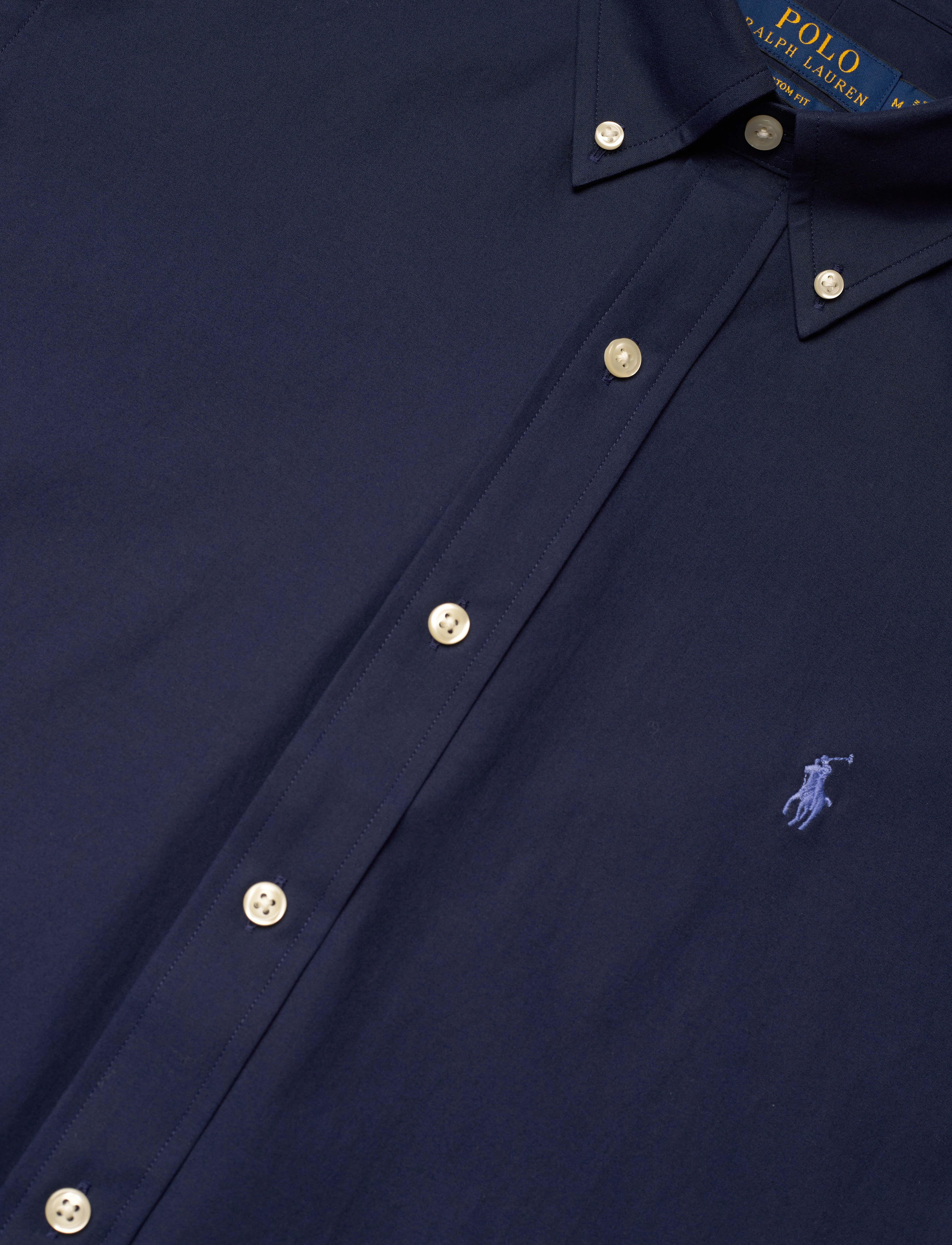 Polo Ralph Lauren - Custom Fit Stretch Poplin Shirt - lühikeste varrukatega särgid - newport navy - 2