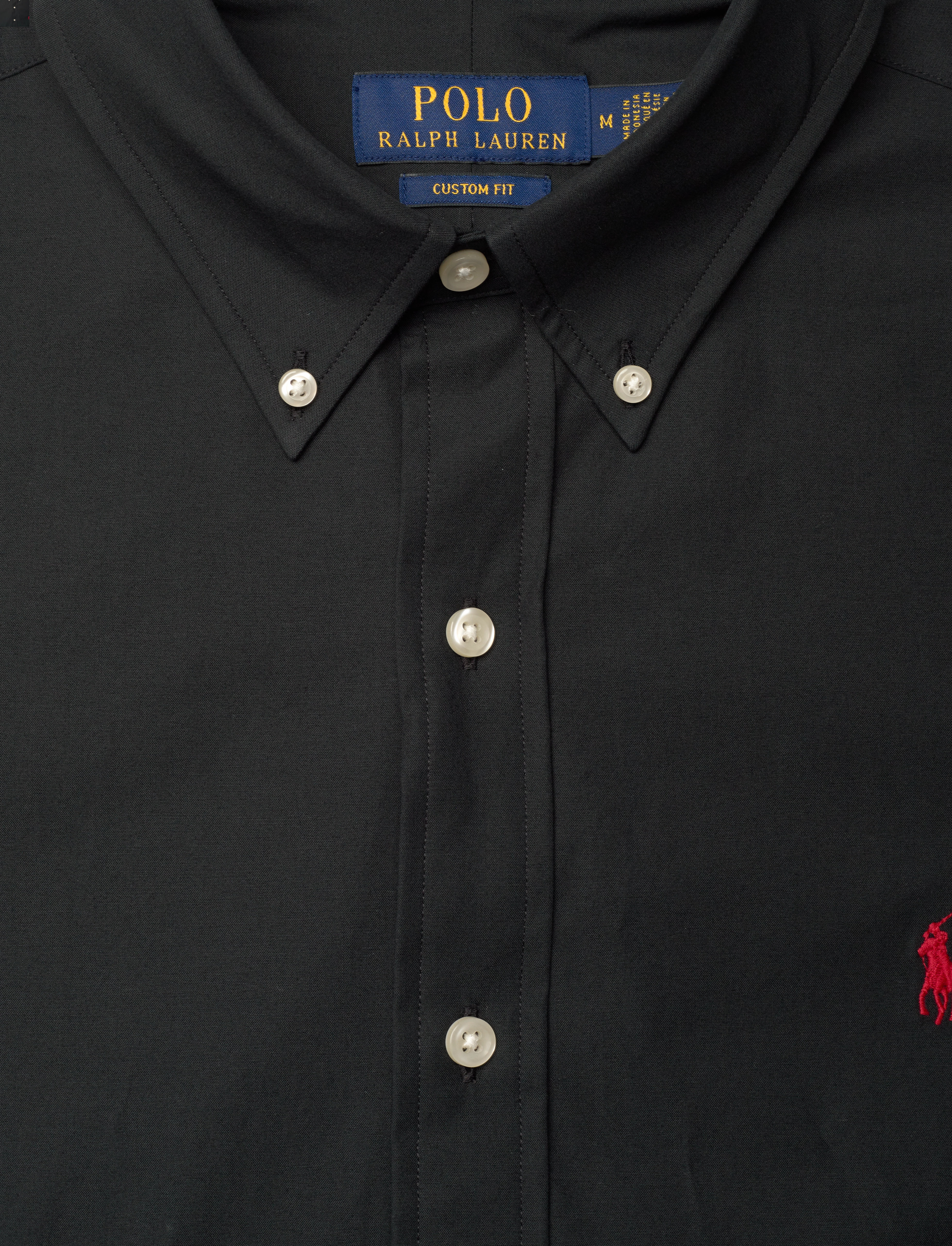 Polo Ralph Lauren - Custom Fit Stretch Poplin Shirt - kortærmede skjorter - polo black - 2