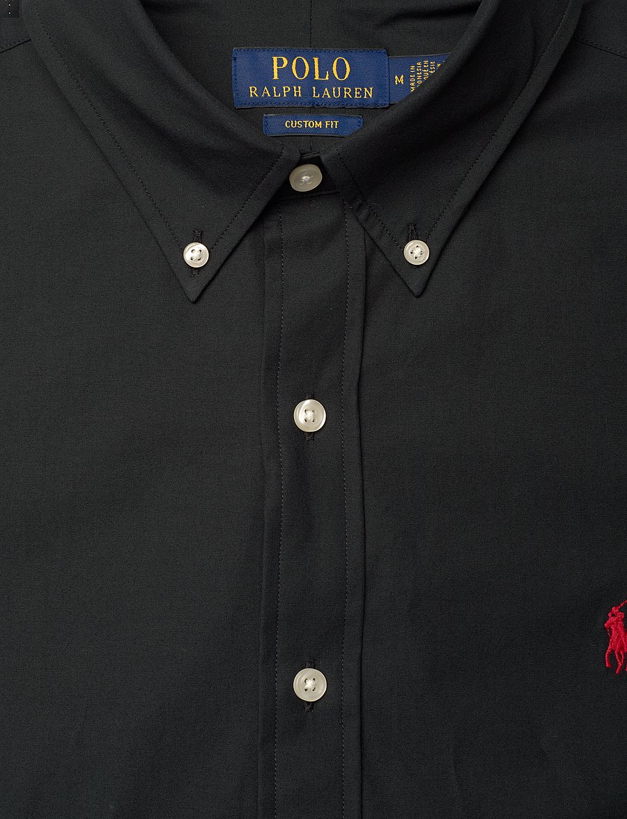 Polo Ralph Lauren - Custom Fit Stretch Poplin Shirt - kortærmede skjorter - polo black - 2